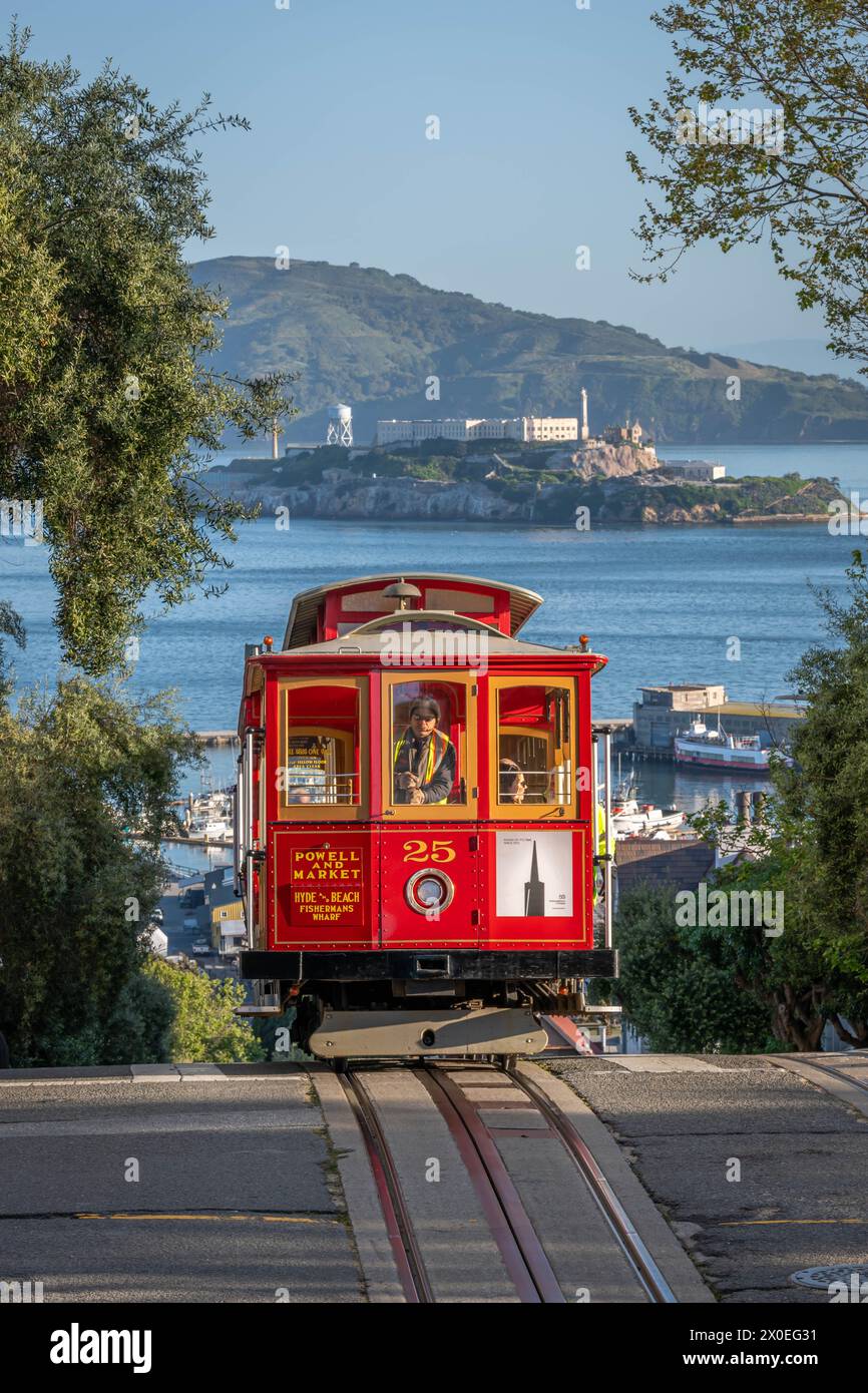 Fisherman's Wharf and Cable Cars Stock Photo Alamy