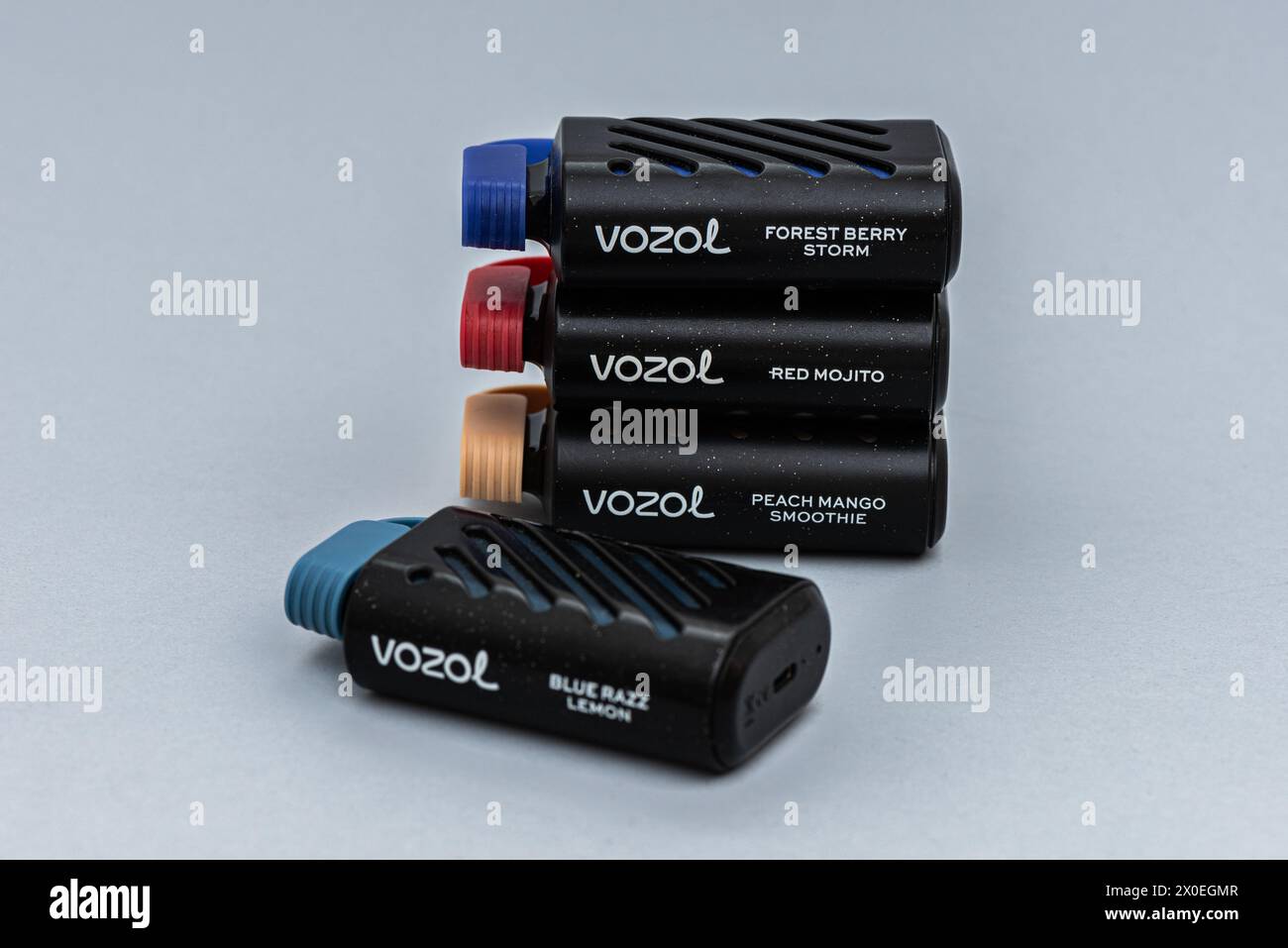 ISTANBUL, TURKEY - APRIL 9, 2024: Vozol electronic smoking machine.  Electronic cigarette (e-cigarette for short) is an electronic device Stock  Photo - Alamy
