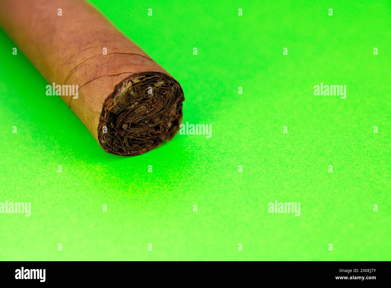 Texture of rolled and handmade tobacco Stock Photo
