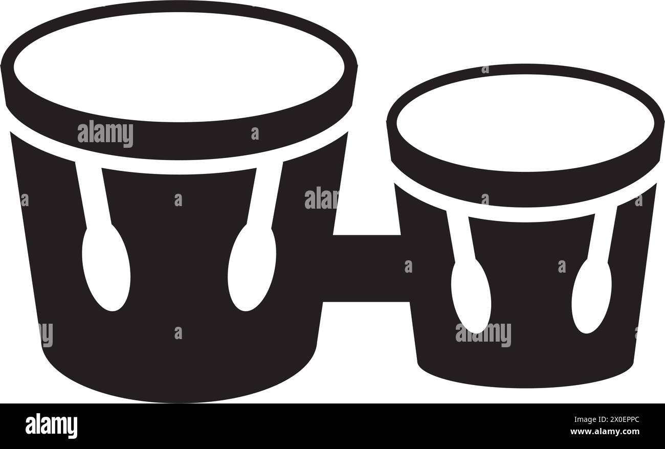 drum icon; vector illustration logo design Stock Vector