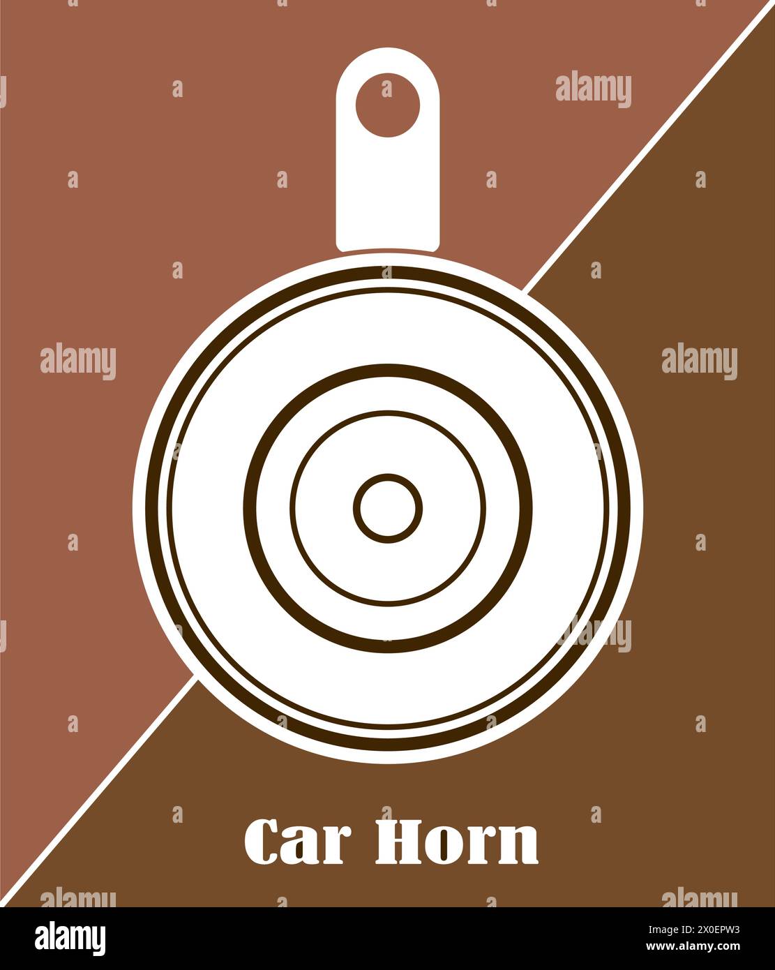 car horn vector illustration logo design Stock Vector