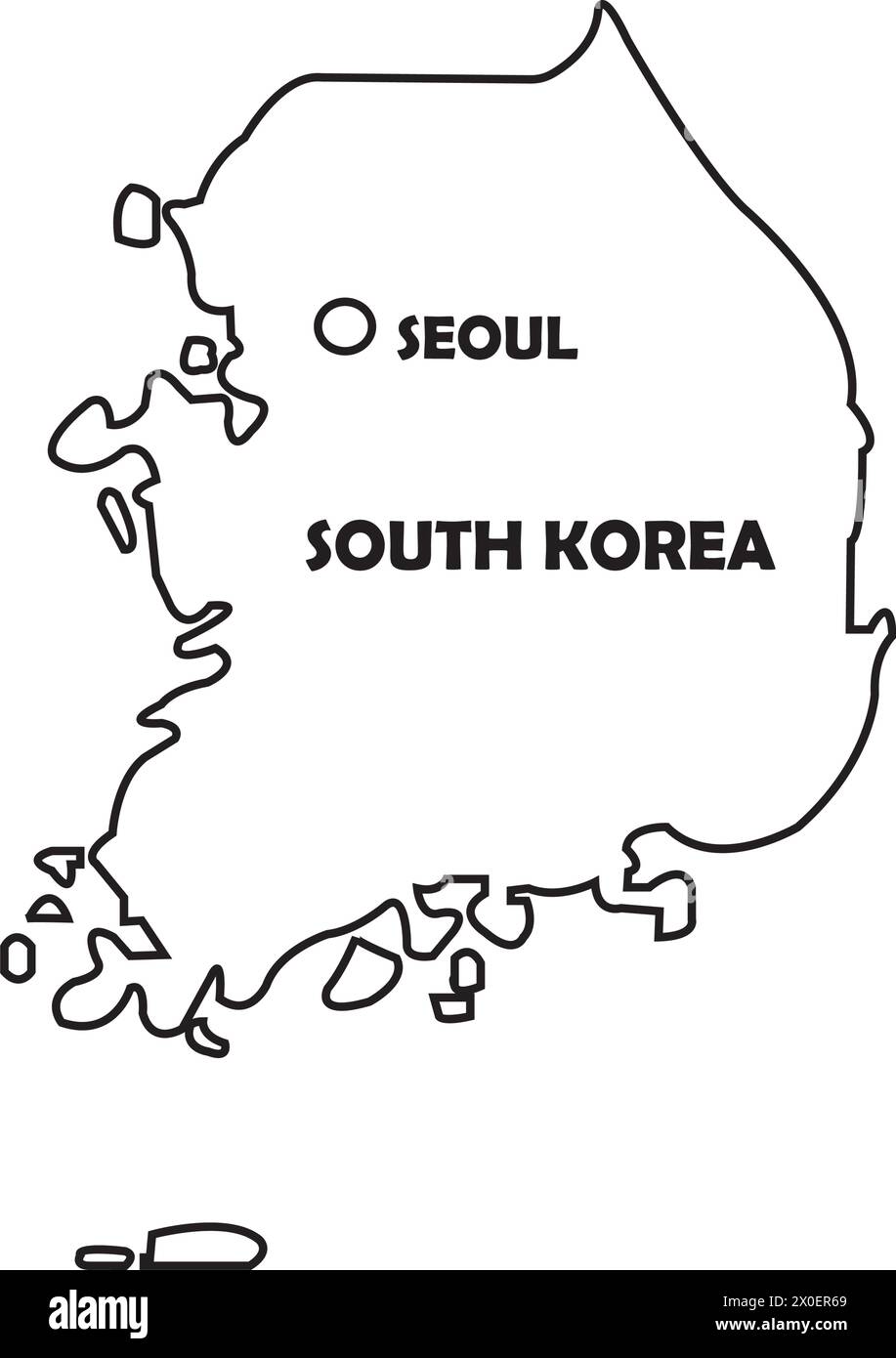 south korea country map icon vector illustration symbol design Stock Vector