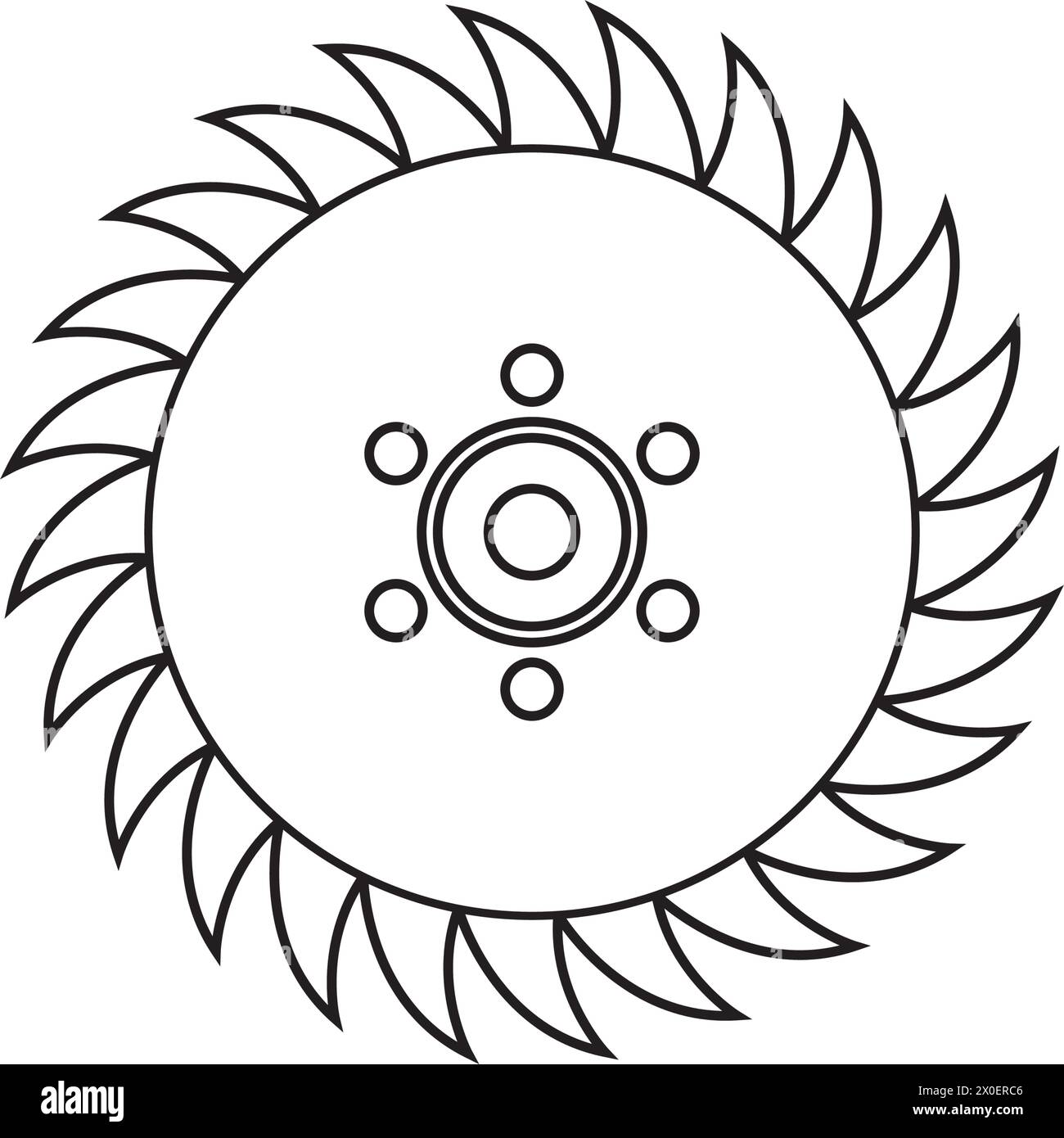 saw blade icon vector illustration symbol design Stock Vector Image ...