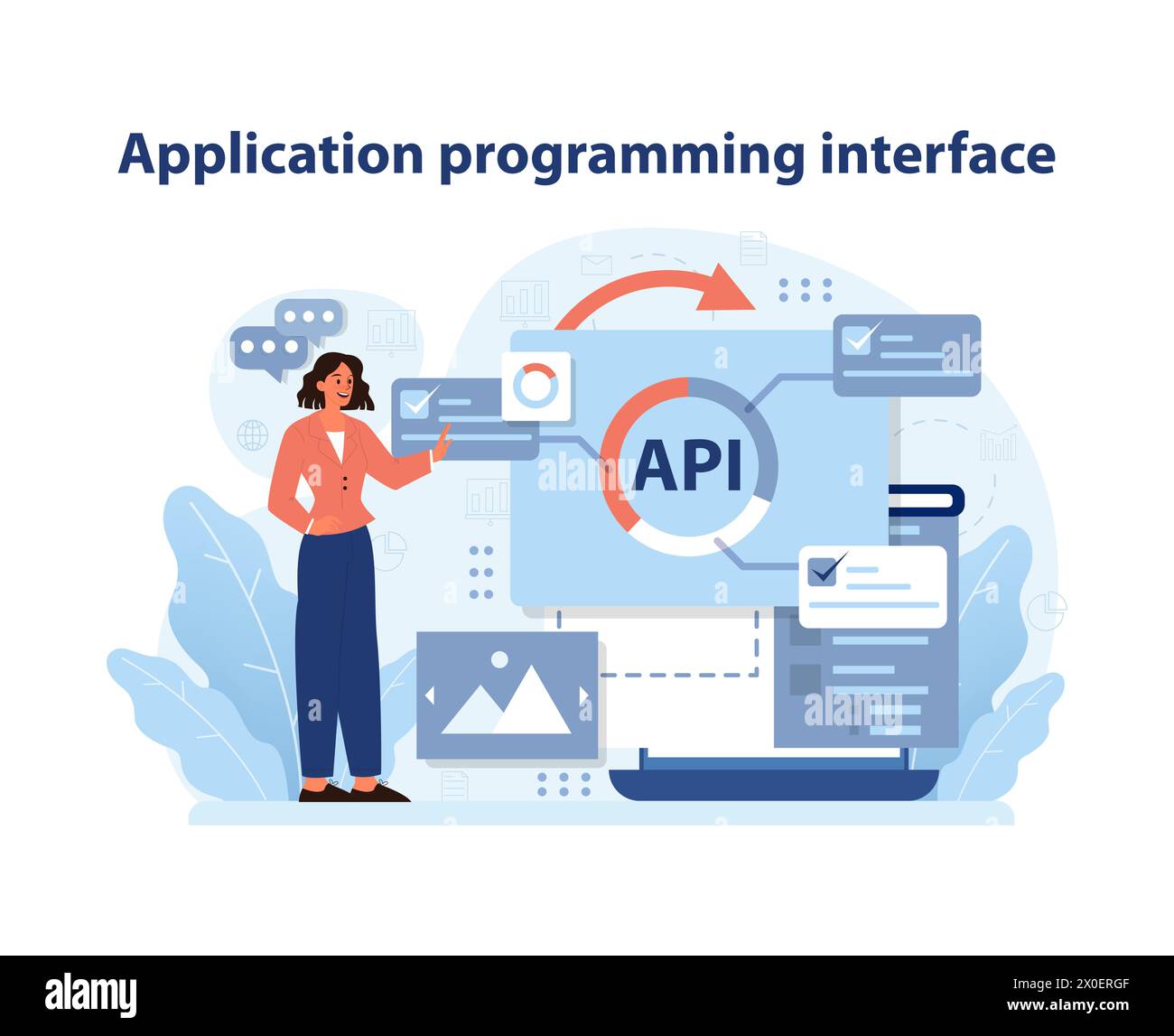 API Integration and Development. A professional demonstrates the use of ...