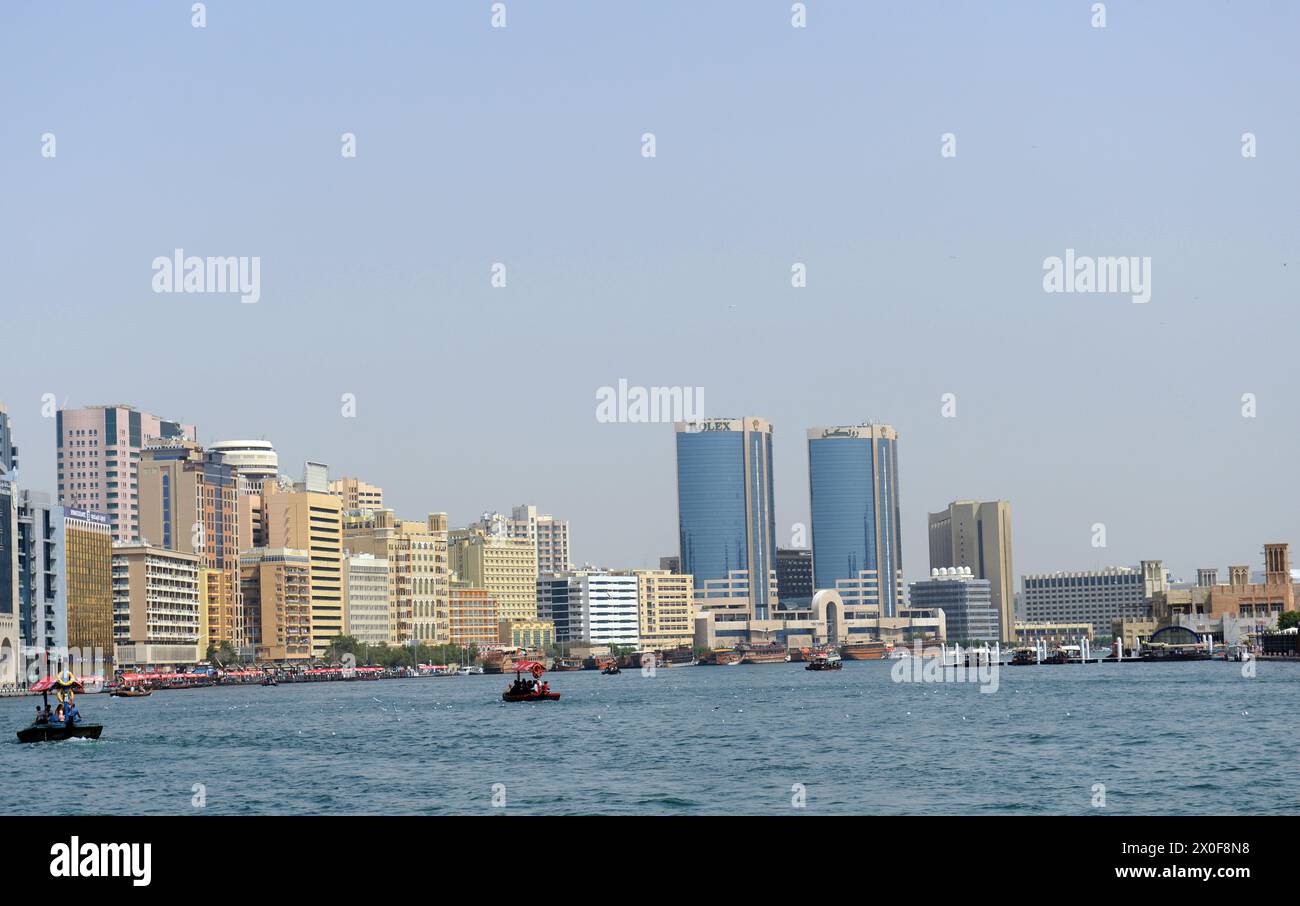 The Deira waterfront along the Dubai Creek in Dubai, UAE Stock Photo ...