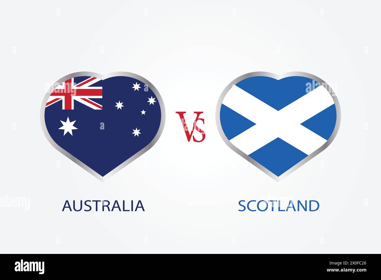Australia Vs Scotland, Cricket Match concept with creative illustration