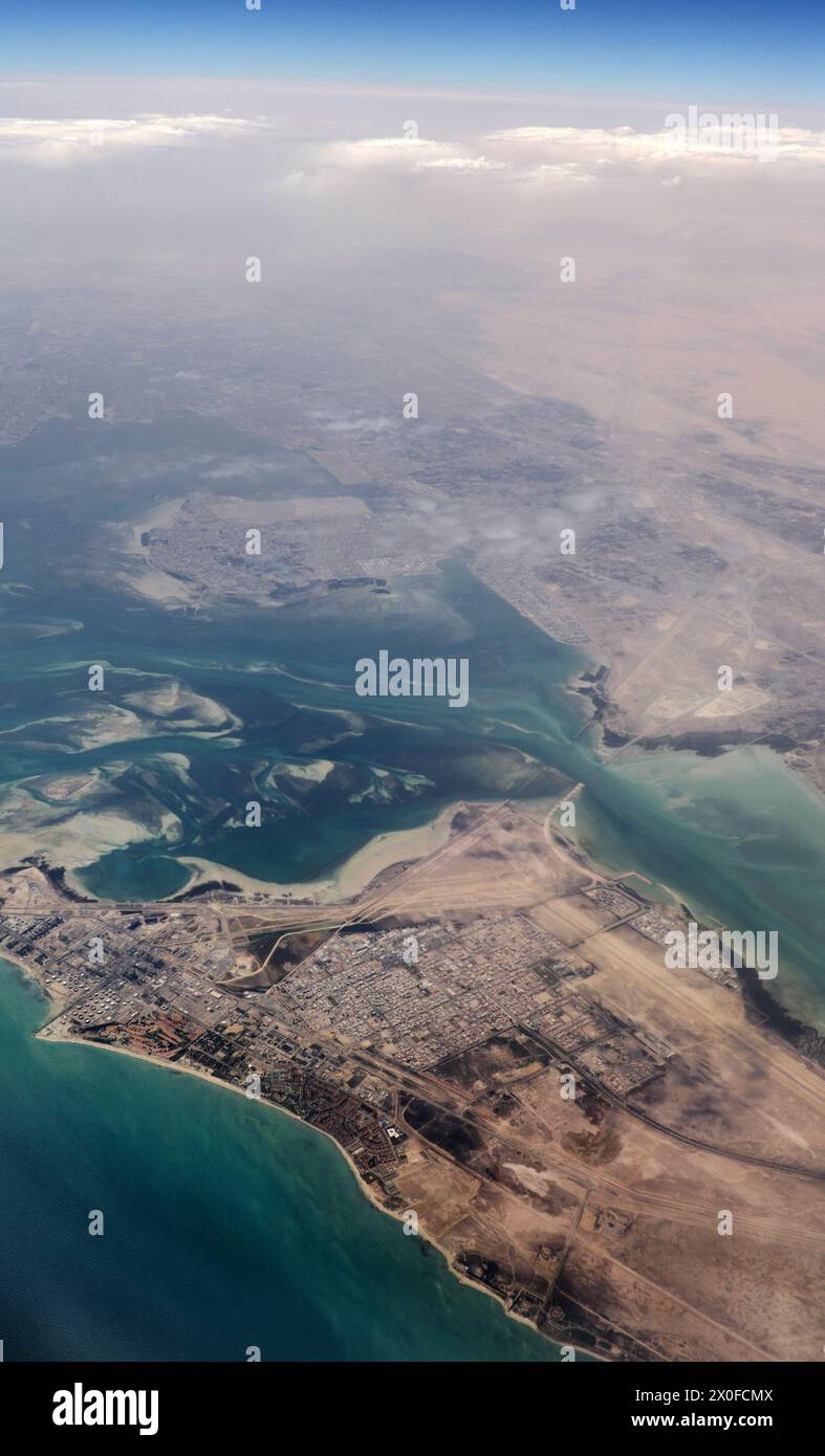 Aerial view of Ras Tanura, Saudi Arabia. Stock Photo