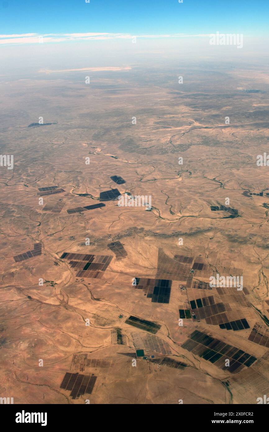 Jordan Rural Side Aerial view of agricultural farmlands in Jordan Stock Photo - Alamy