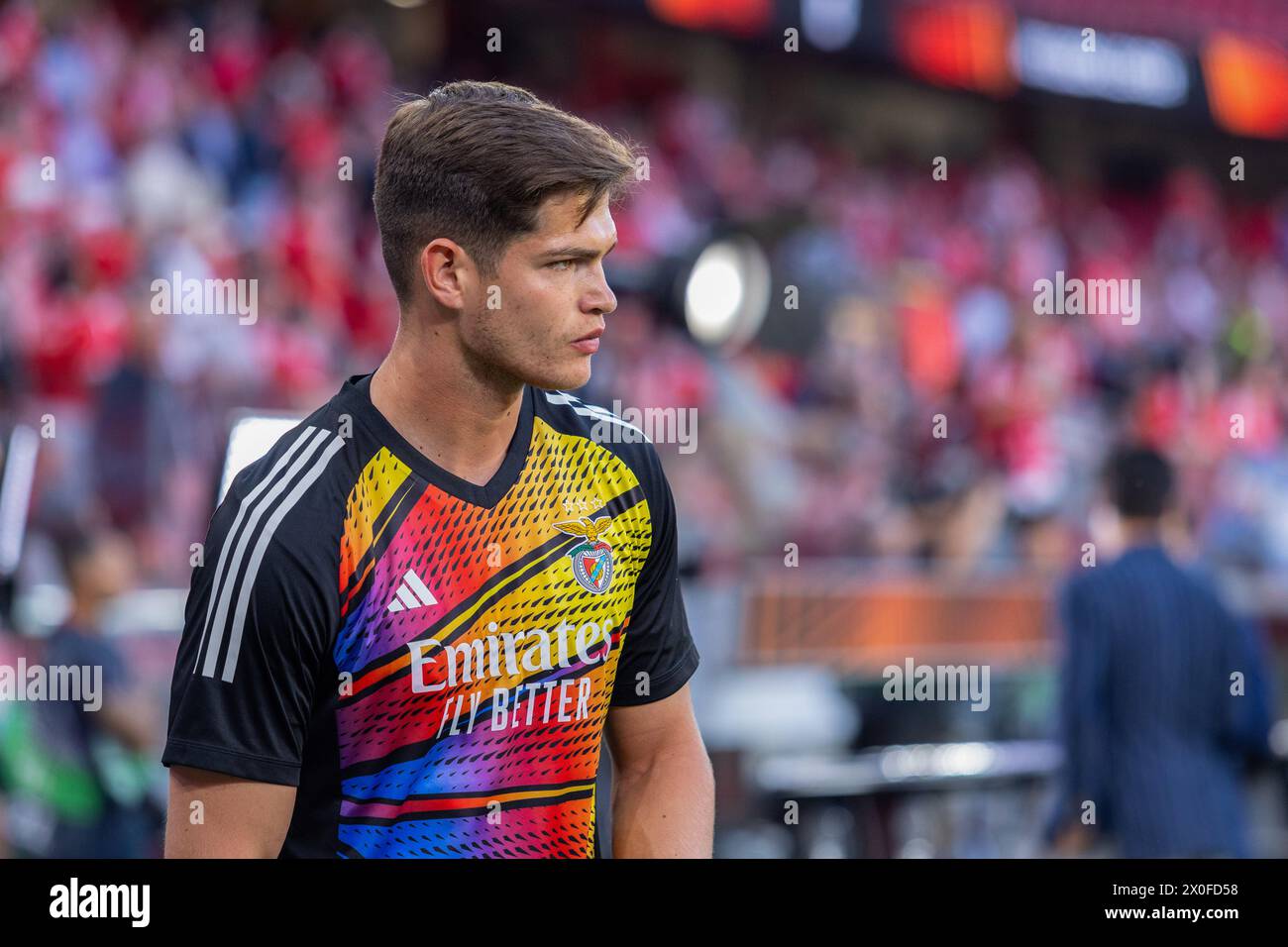 Lisbon, Portugal. 11th Apr, 2024. Andre Gomes of SL Benfica seen in action during the UEFA Europa League 2023/24 match between SL Benfica and Olympique de Marseille at Estádio do Sport Lisboa e Benfica. Final score SL Benfica 2- 1 Olympique de Marseille. Credit: SOPA Images Limited/Alamy Live News Stock Photo