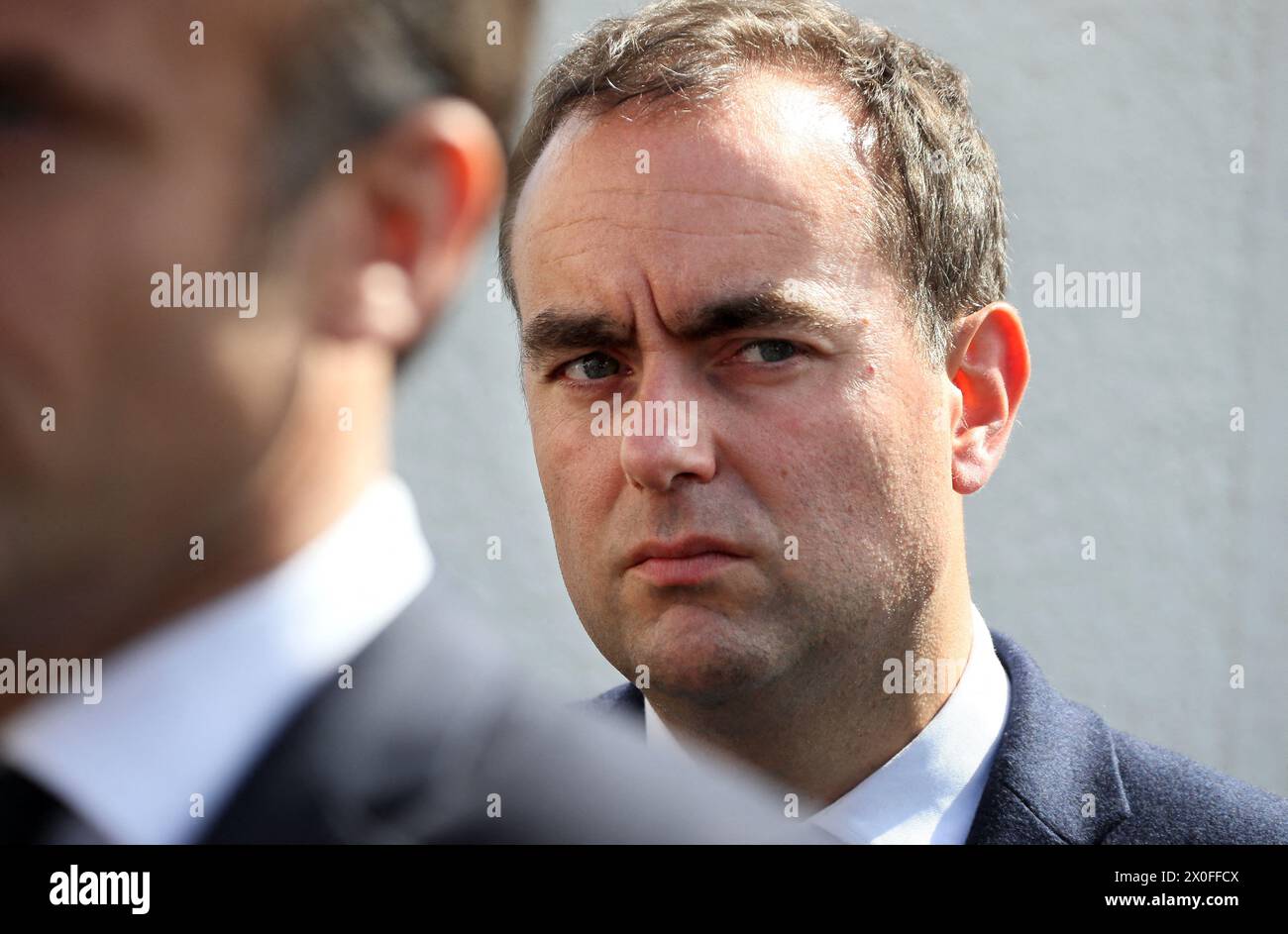 Bergerac, France. 11th Apr, 2024. Sebastien Lecornu, ministre des