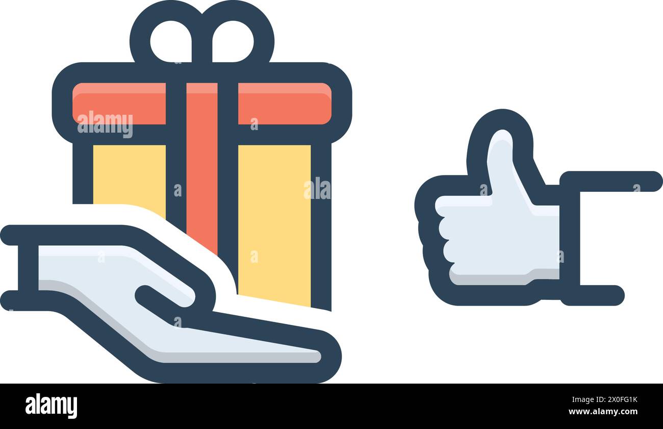 Accept gift Stock Vector Images - Alamy