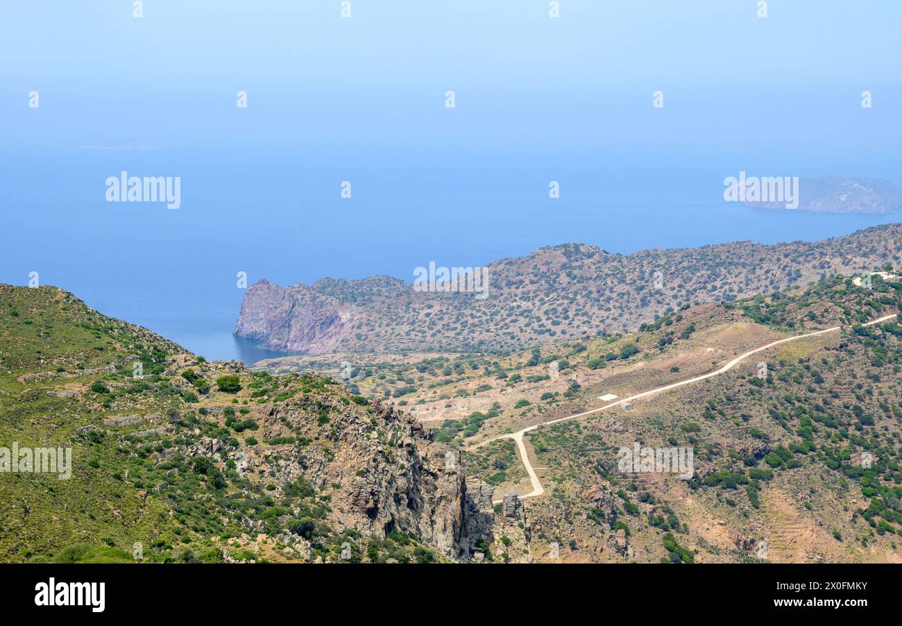 Scenic view of the coast of Nisyros island. Greece Stock Photo