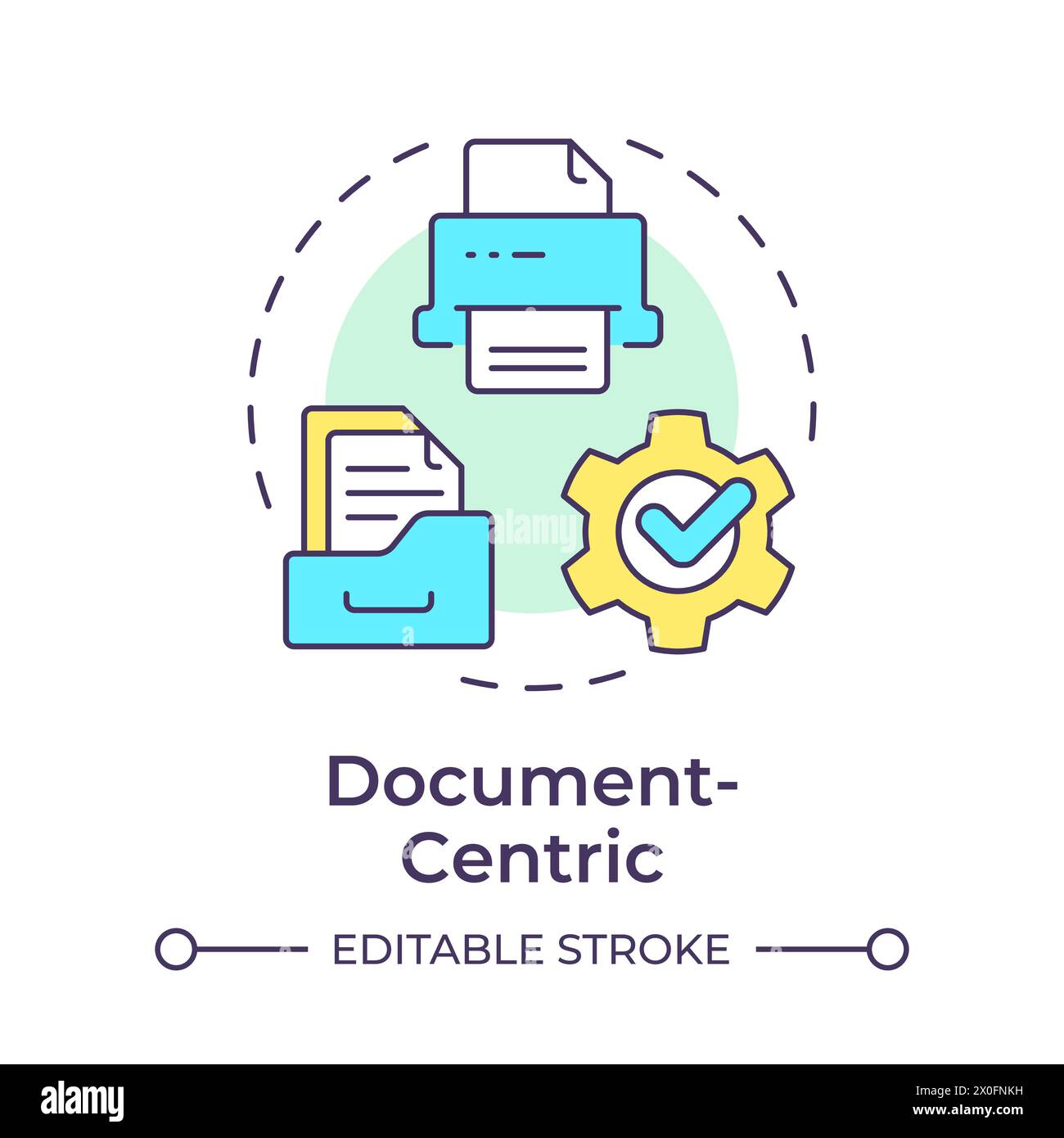 Document-centric multi color concept icon Stock Vector Image & Art - Alamy