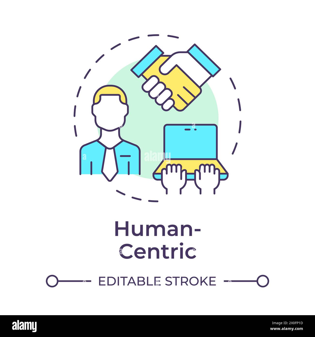 Human-centric multi color concept icon Stock Vector Image & Art - Alamy