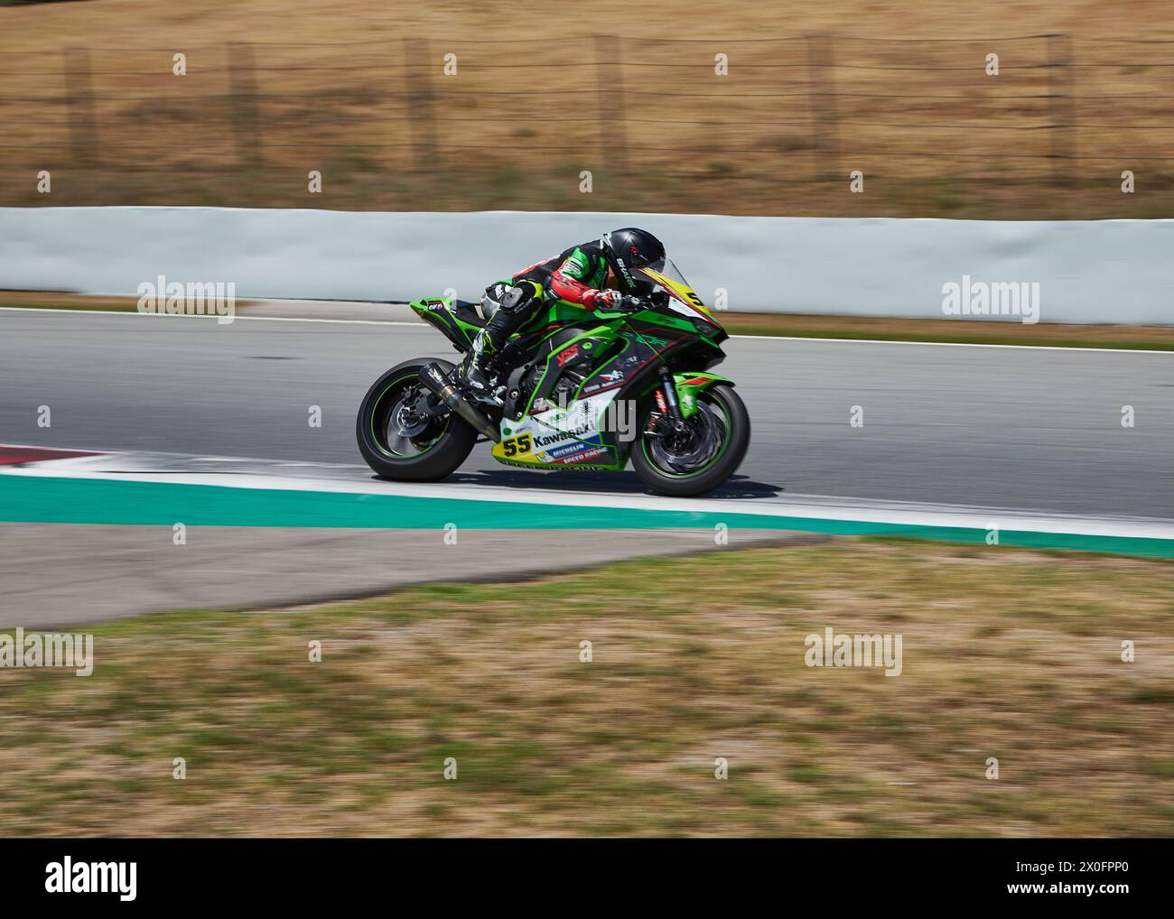 Barcelona, Spain; June 26th 2022: ESBK-Superbikes championship. Stock Photo