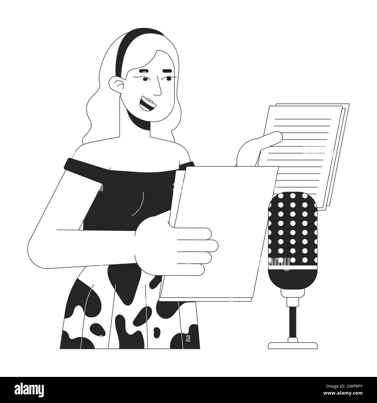 Black actor microphone hi-res stock photography and images - Alamy