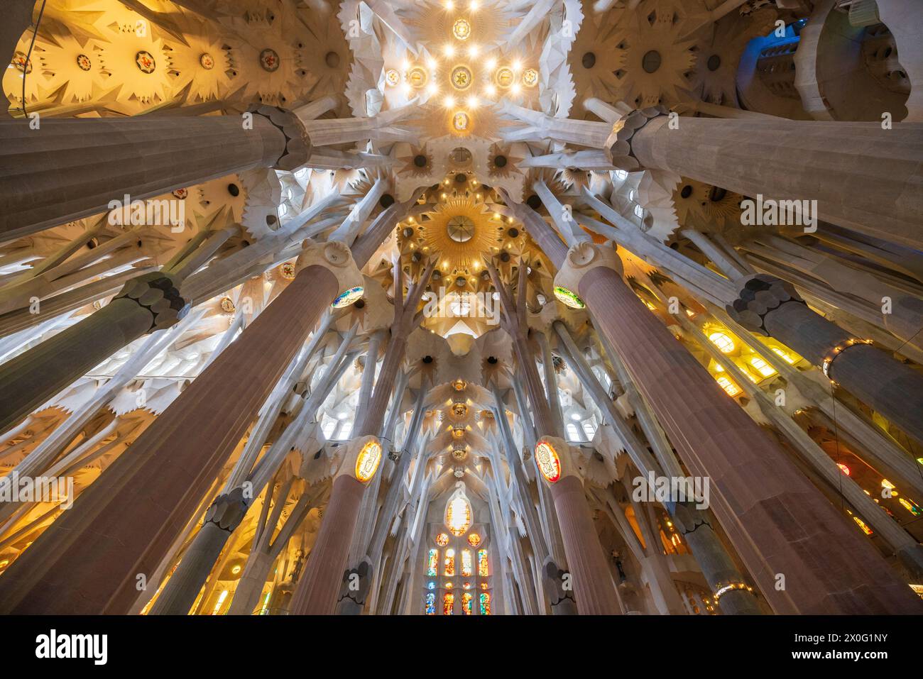 Interior sagrada familia church hi-res stock photography and images - Alamy