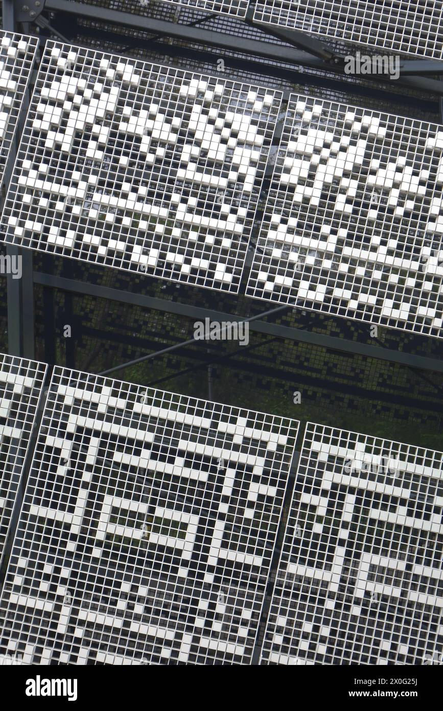 Close up of the facade of the New  Museum of Ethnography, Varosliget (City Park), Budapest, Hungary Stock Photo