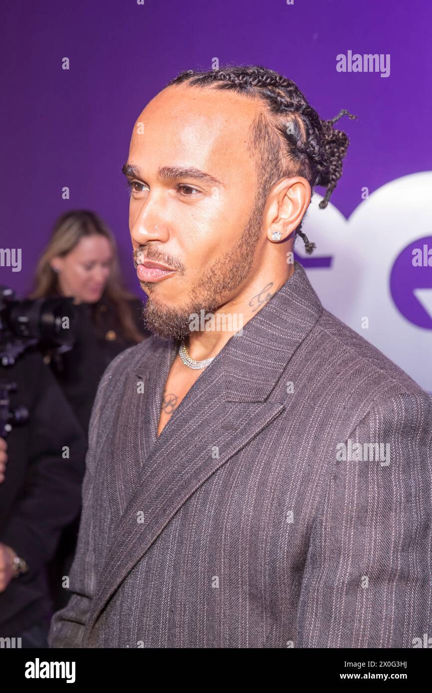 NEW YORK, NEW YORK APRIL 11 Lewis Hamilton attends the 2024 GQ