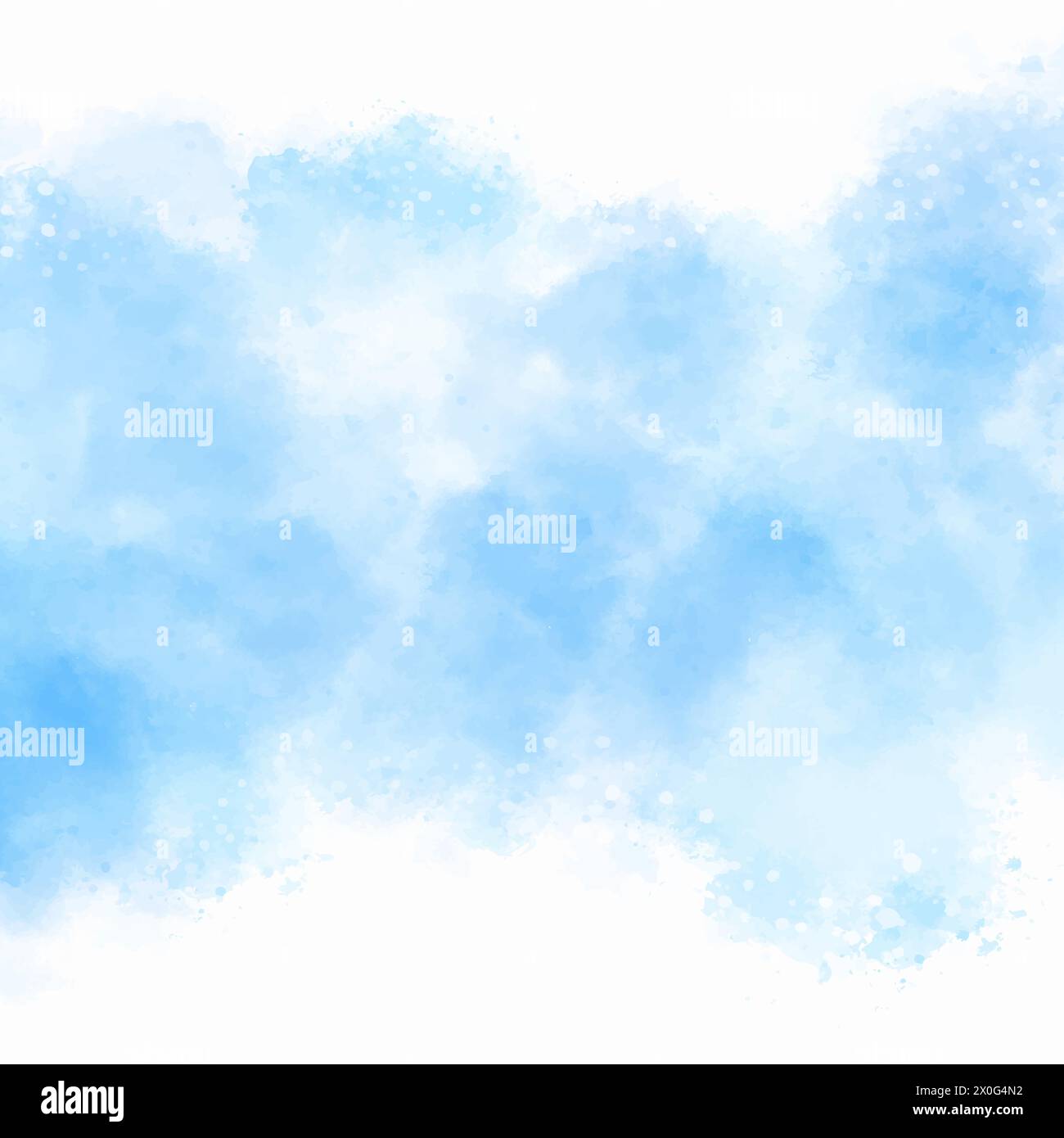 Hand painted pastel blue watercolour background Stock Vector
