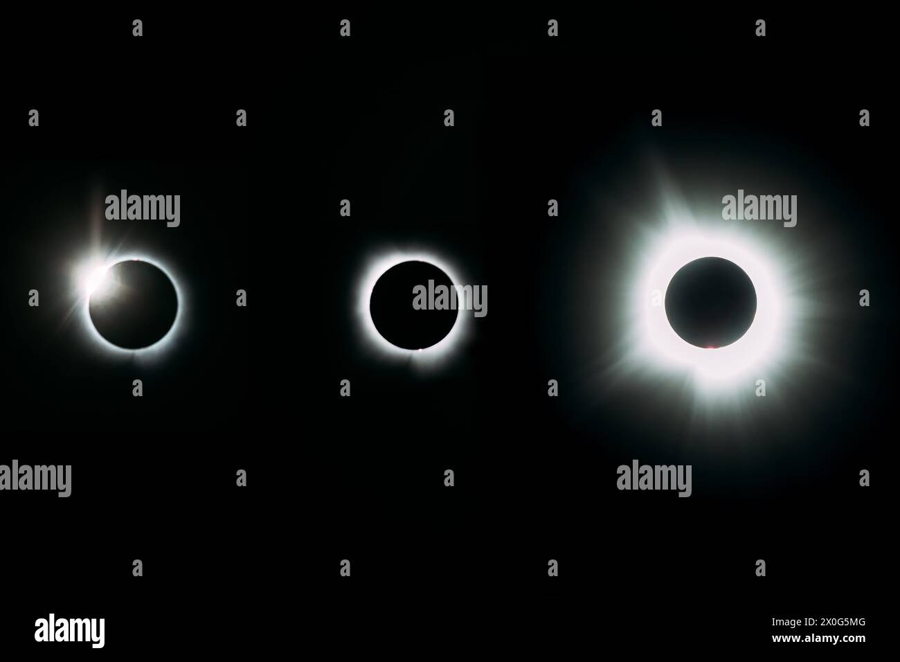 Ring of fire phases of total solar eclipse in April Stock Photo - Alamy