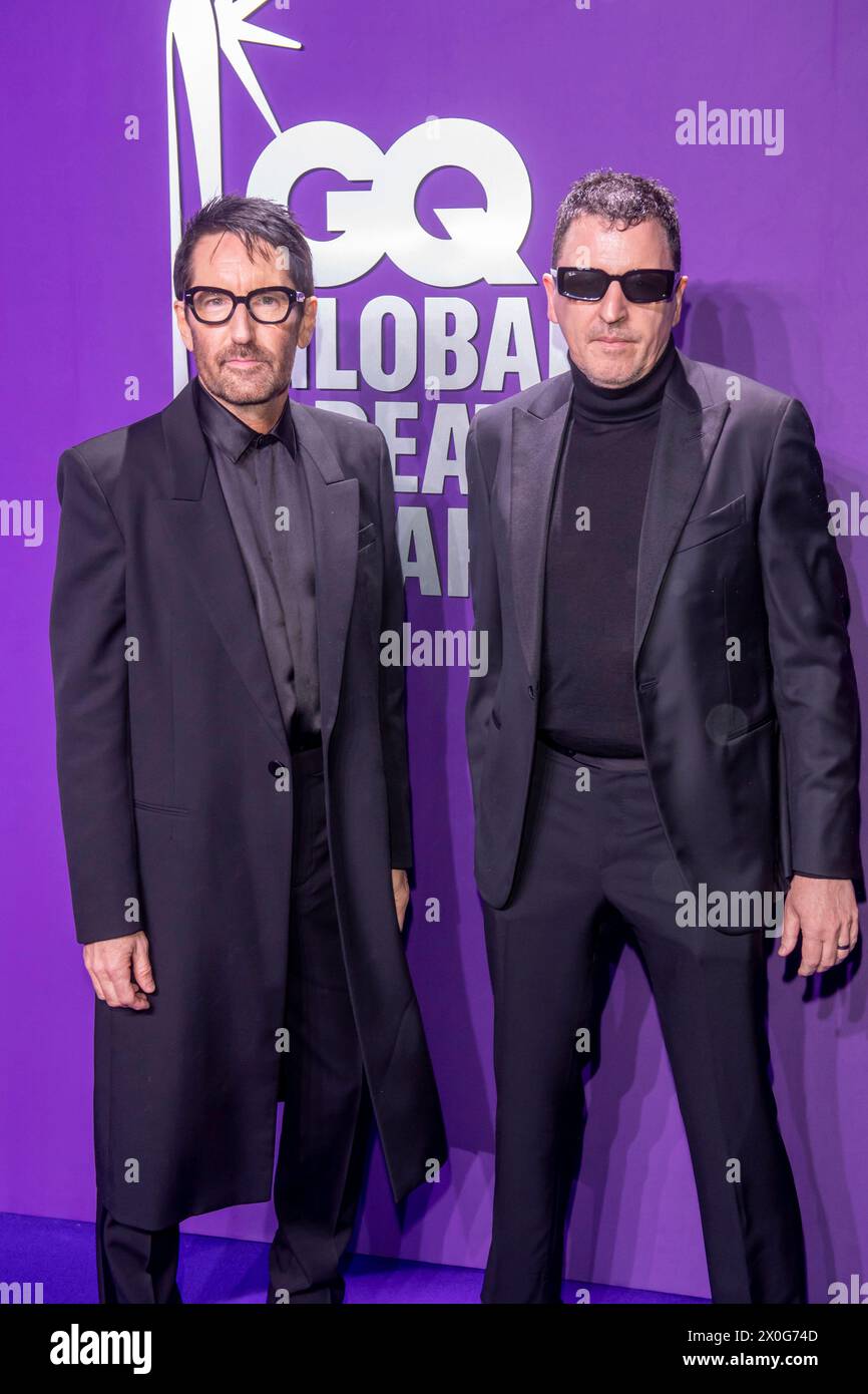 NEW YORK, NEW YORK APRIL 11 (LR) Trent Reznor and Atticus Ross