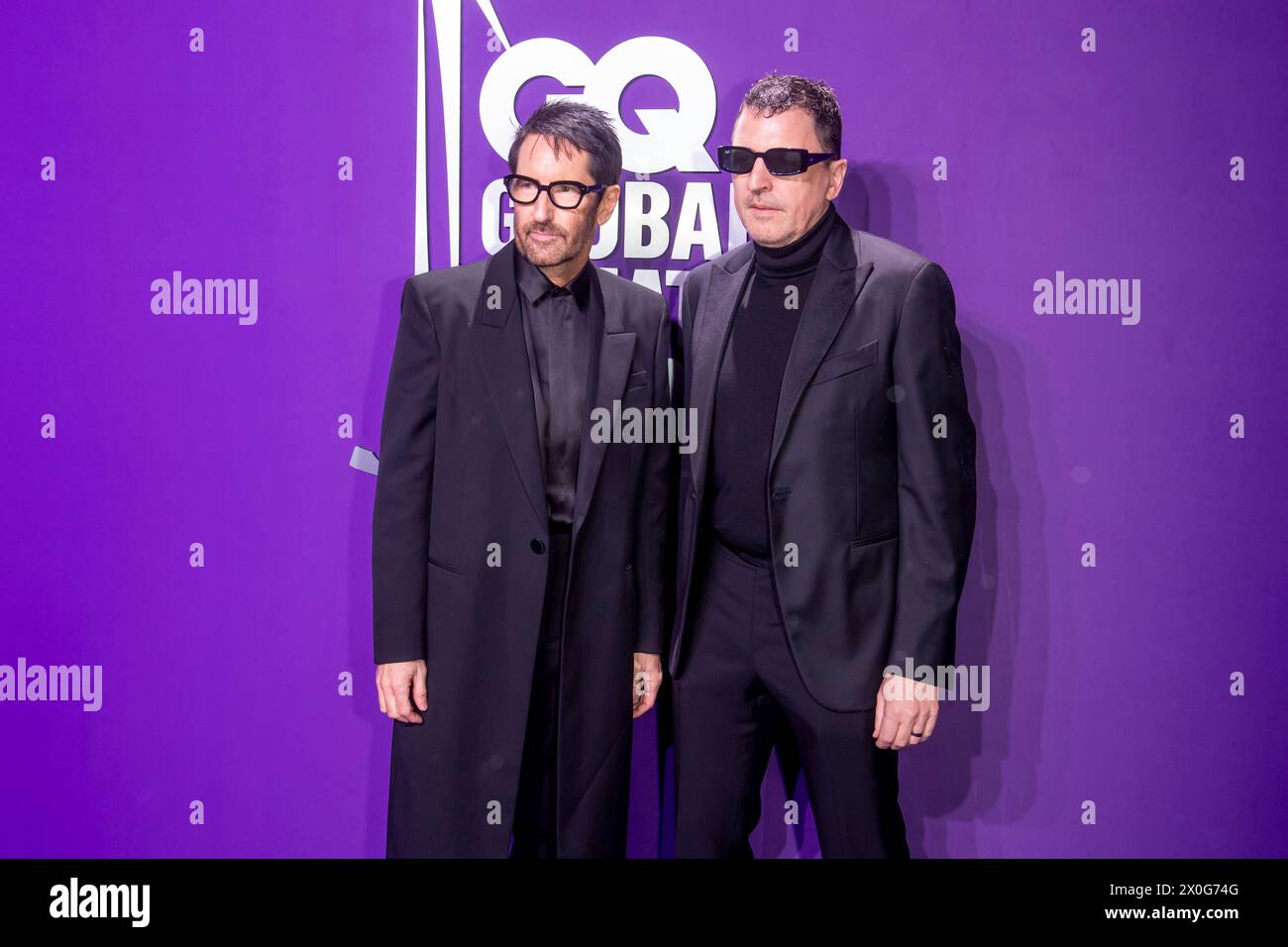 NEW YORK, NEW YORK APRIL 11 (LR) Trent Reznor and Atticus Ross