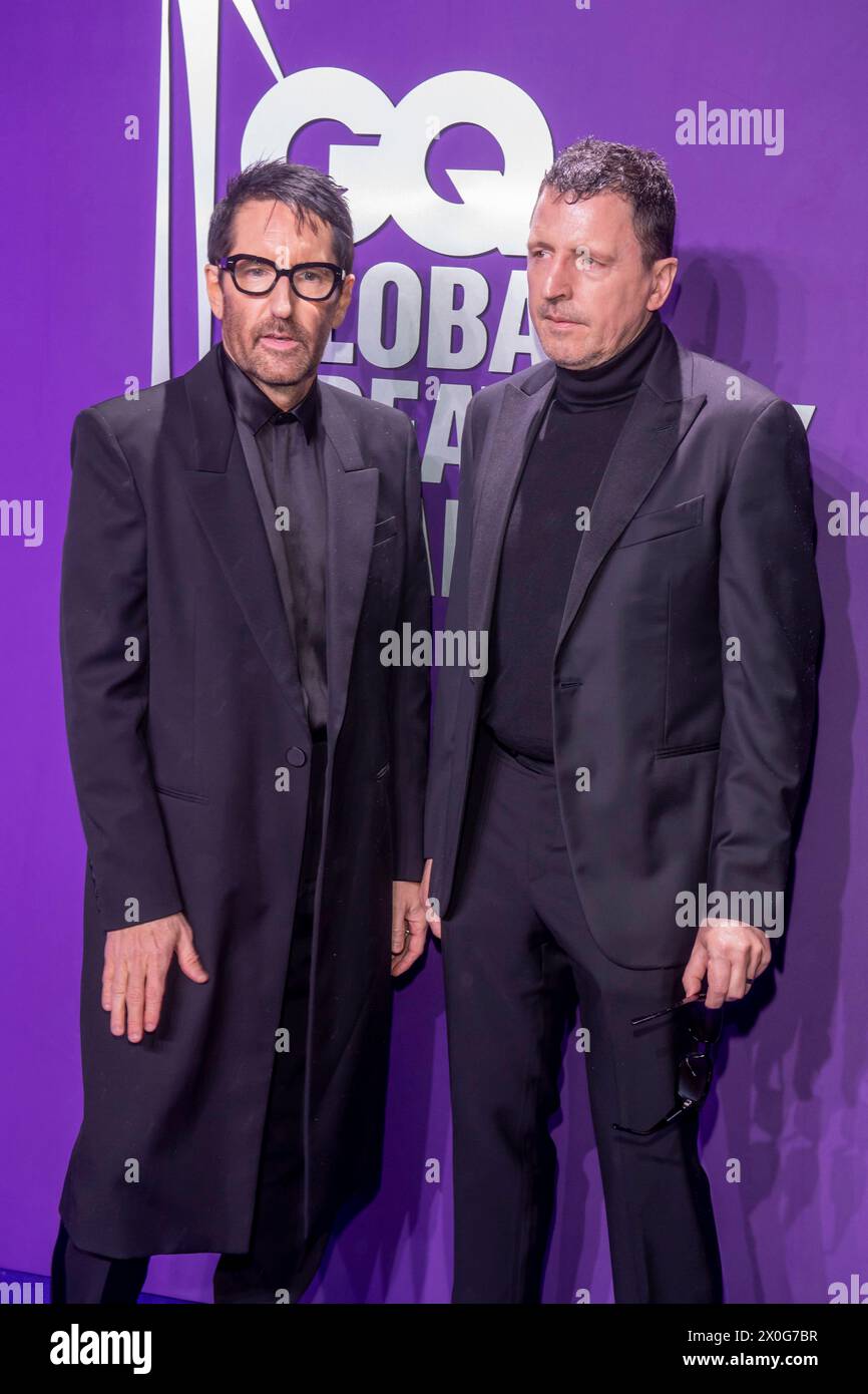 NEW YORK, NEW YORK APRIL 11 (LR) Trent Reznor and Atticus Ross