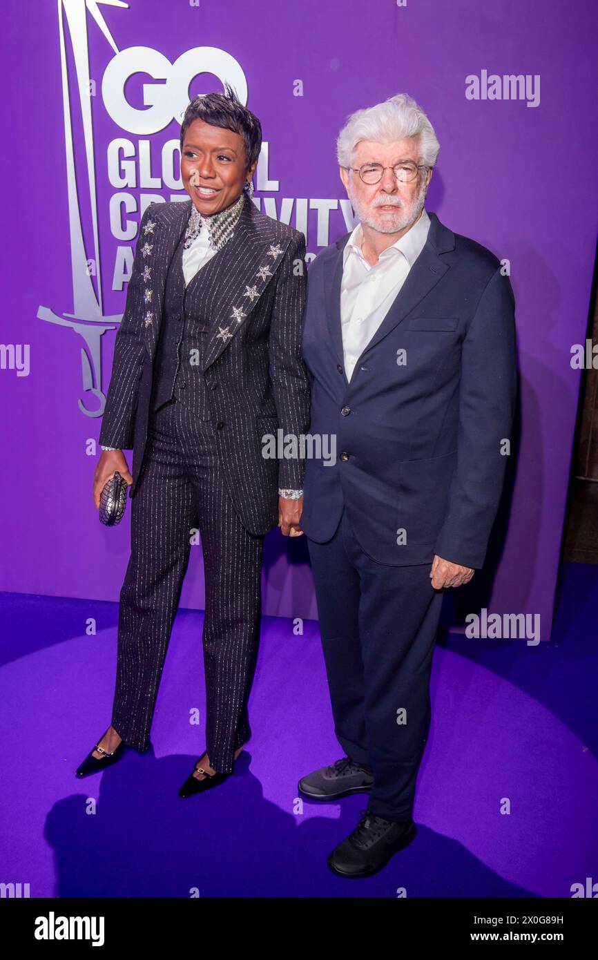 NEW YORK, NEW YORK APRIL 11 (LR) Mellody Hobson and Lucas