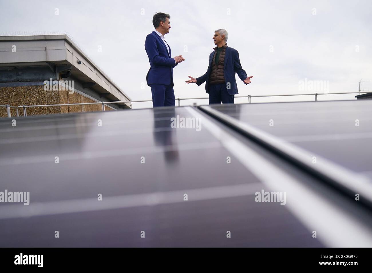 Mayor of London Sadiq Khan (right) and shadow energy secretary Ed