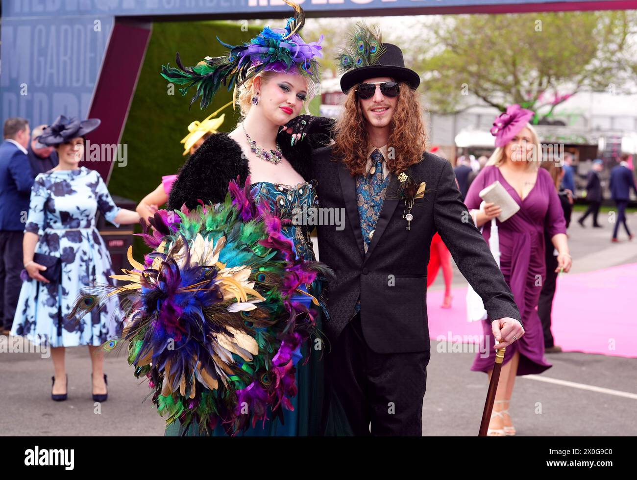 Randox Races Racegoers on day two of the 2024 Randox Grand National Festival at ...