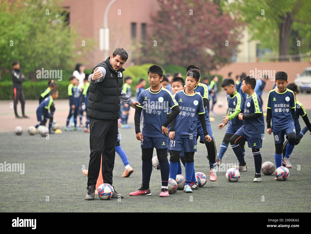 240412 Tianjin April 12 2024 Xinhua Serbian Coach Alen