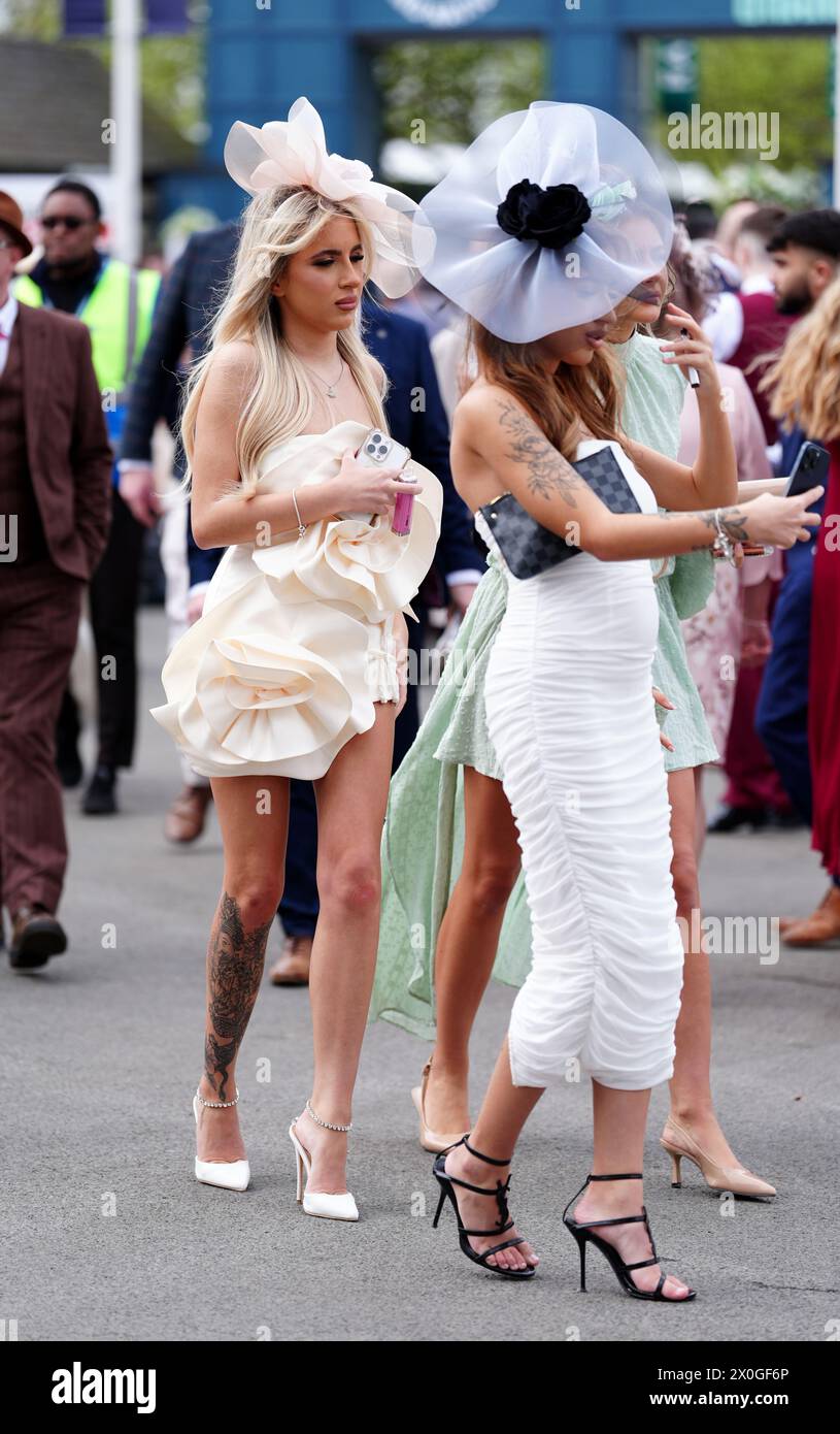 Randox Races Racegoers on day two of the 2024 Randox Grand National Festival at ...