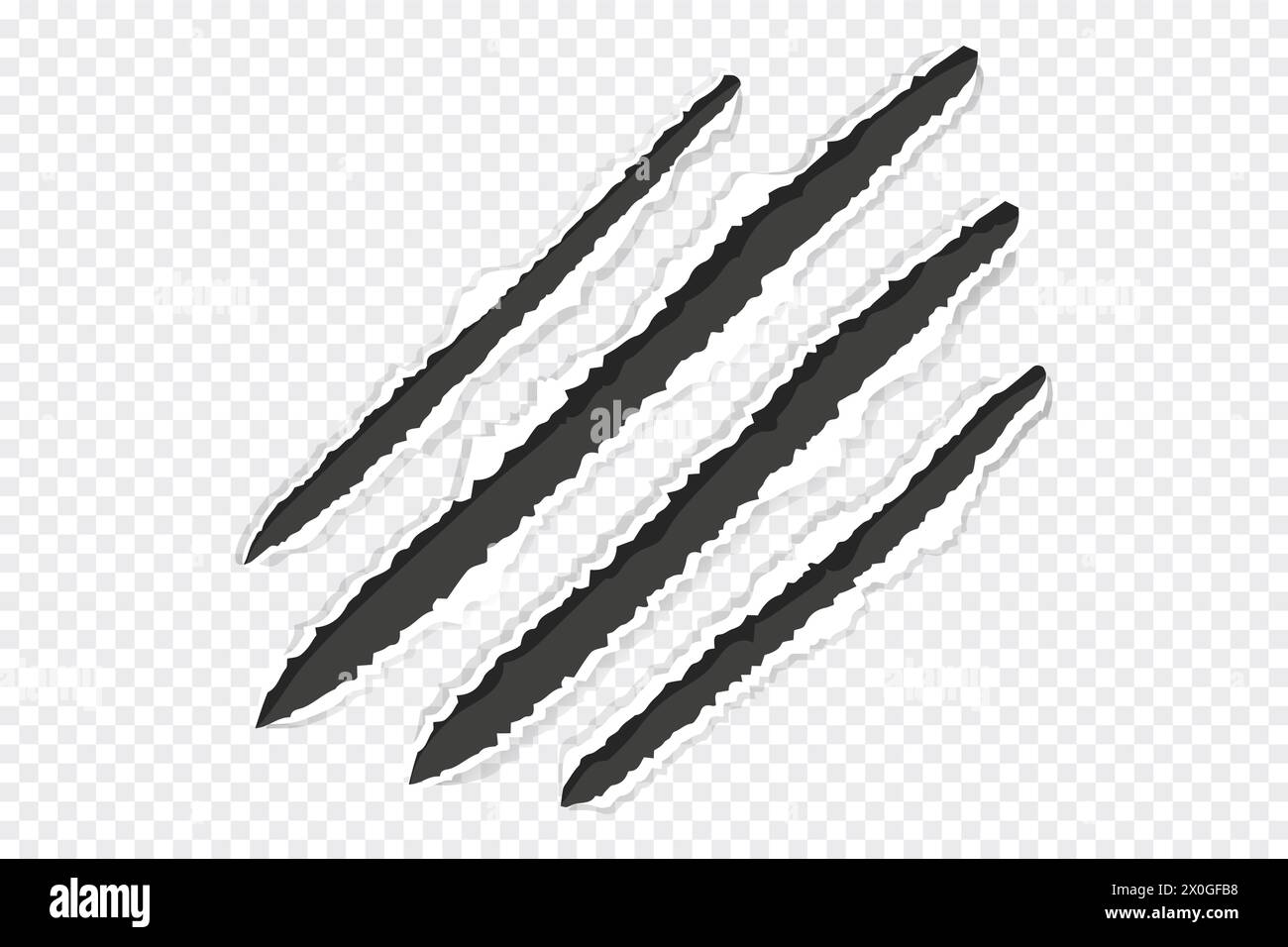 Scratch mark claw trace wild animal nails scratches textured torn paper