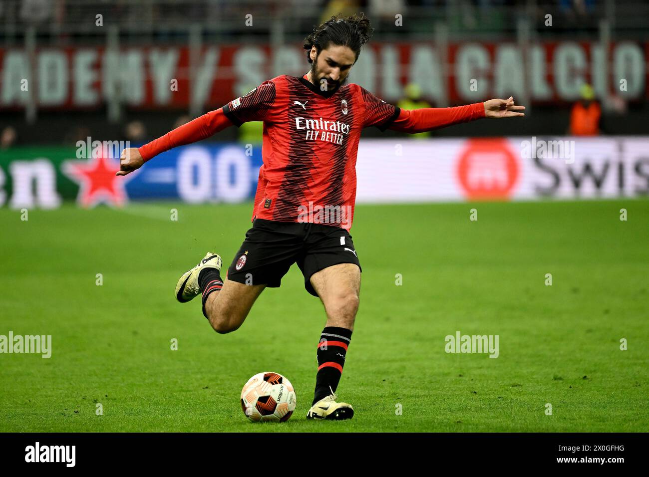 Yacine Adli of AC Milan in action during the Europa League football ...
