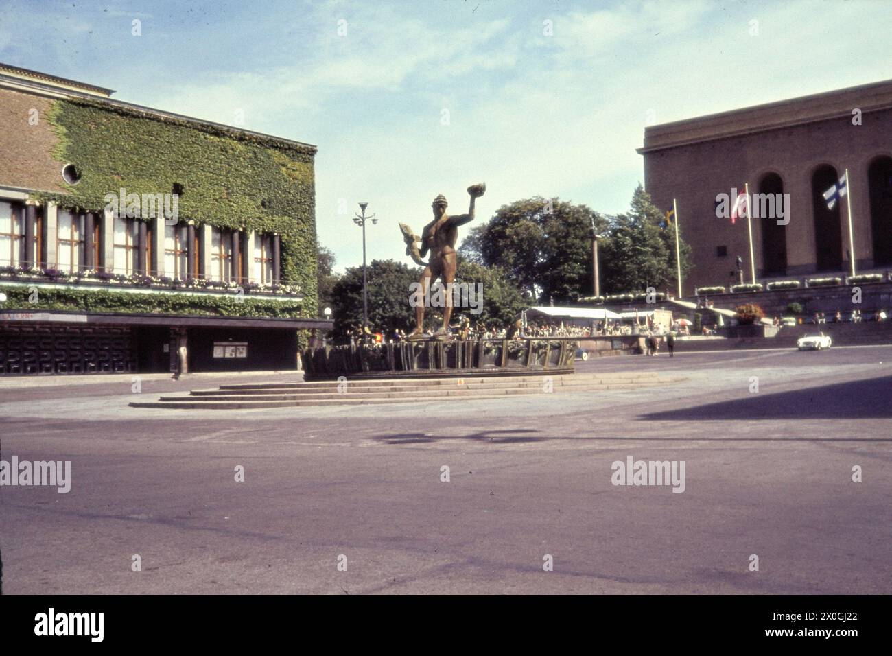 Statue of Poseidon with fountain at Göta Square between the City ...