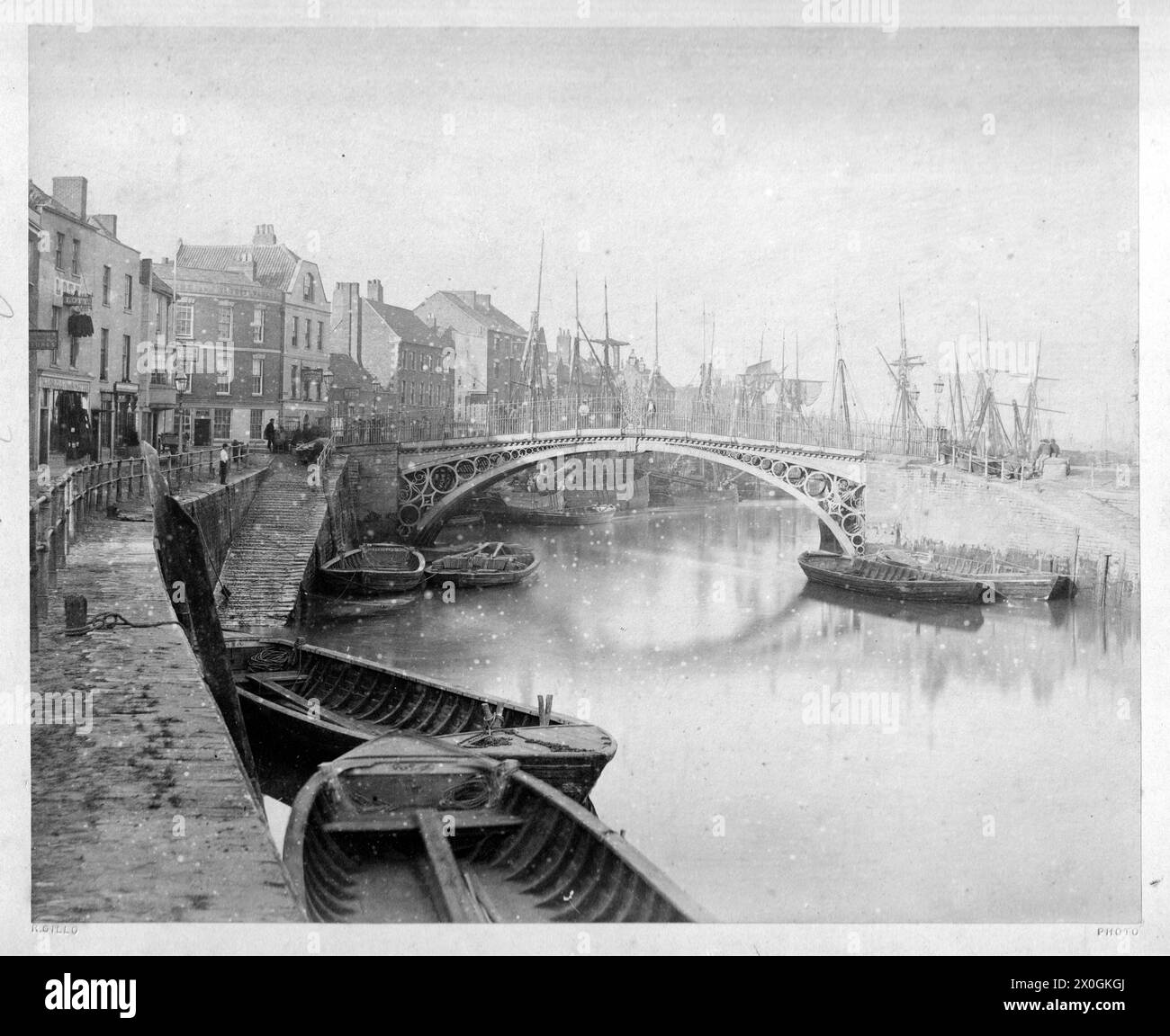 Robert Gillo (1841-1891) - Bridgewater Bridge, Somerset, c1865 Stock Photo