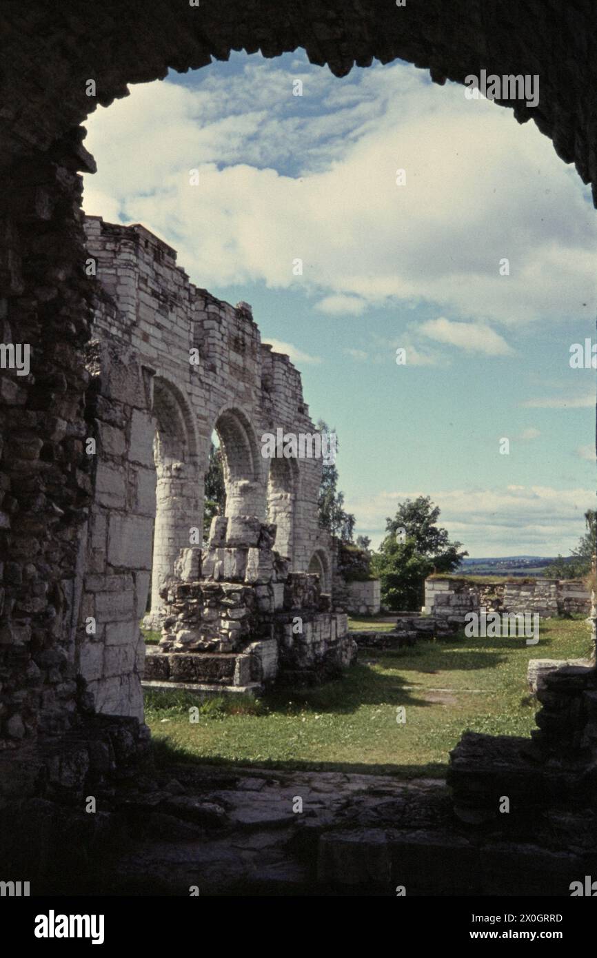 The ruins of a cathedral church in Hamar. [automated translation] Stock ...