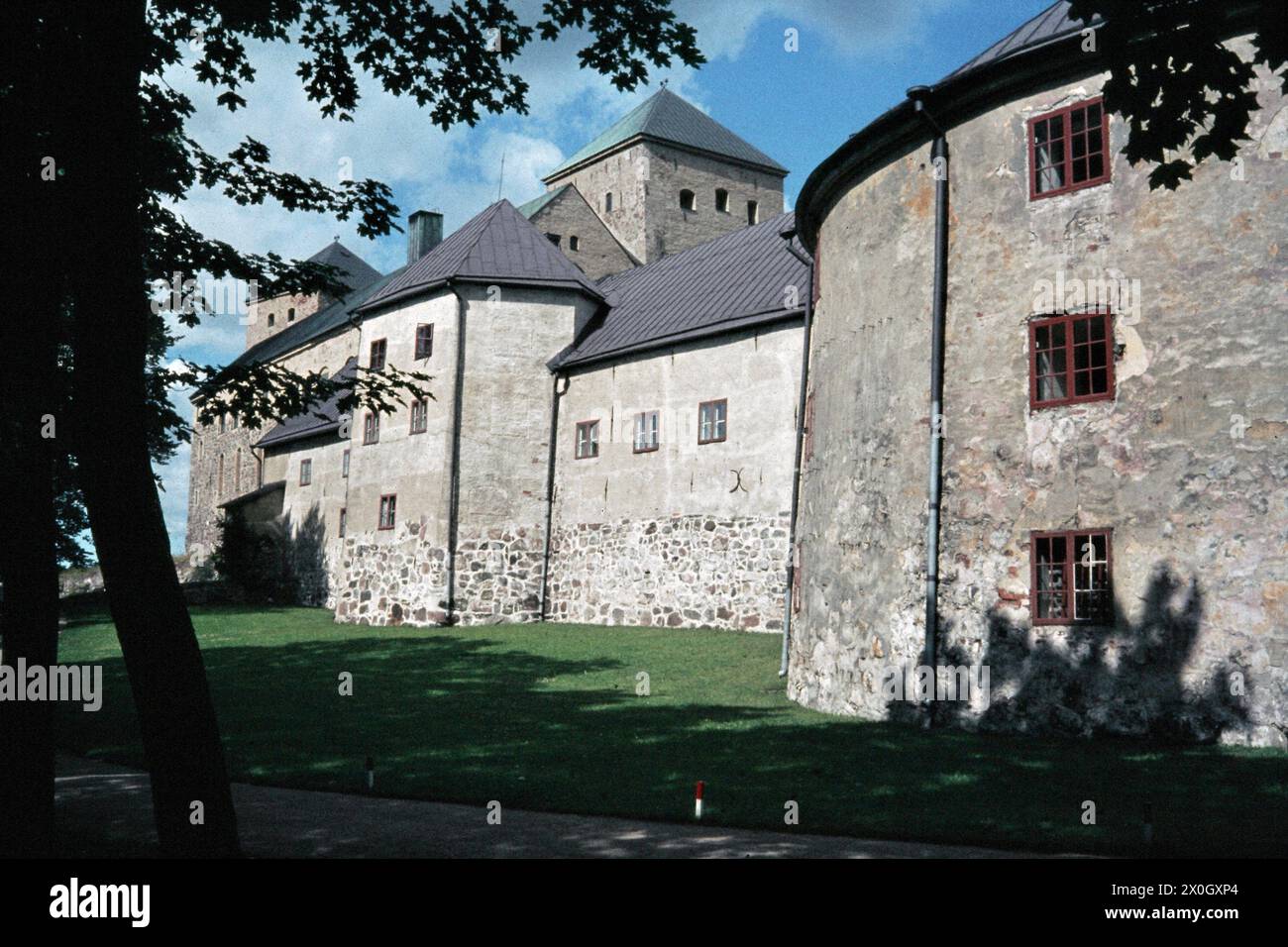 The south side of Turku Castle, one of the oldest buildings in Finland ...