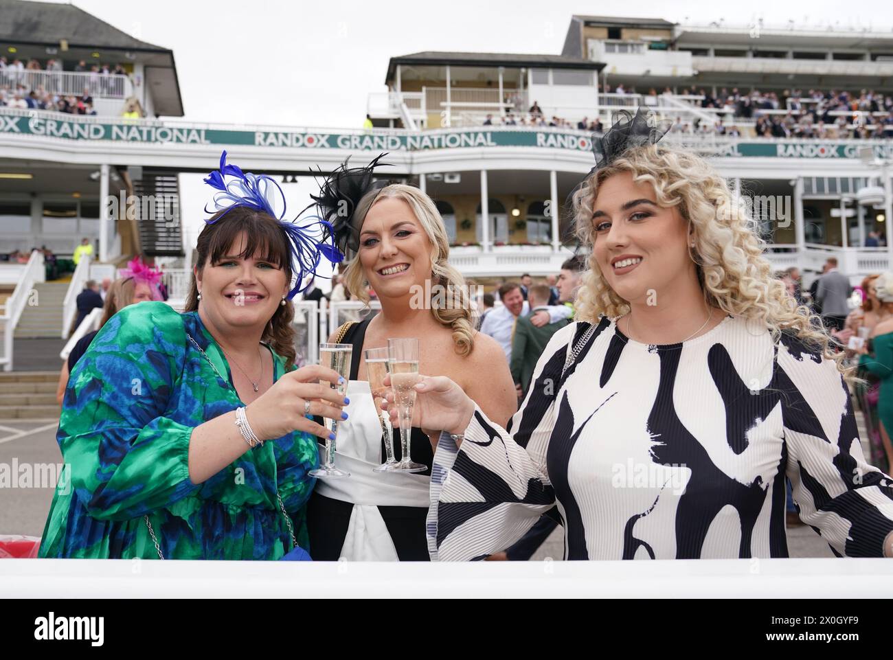 Randox Races Racegoers on day two of the 2024 Randox Grand National Festival at ...