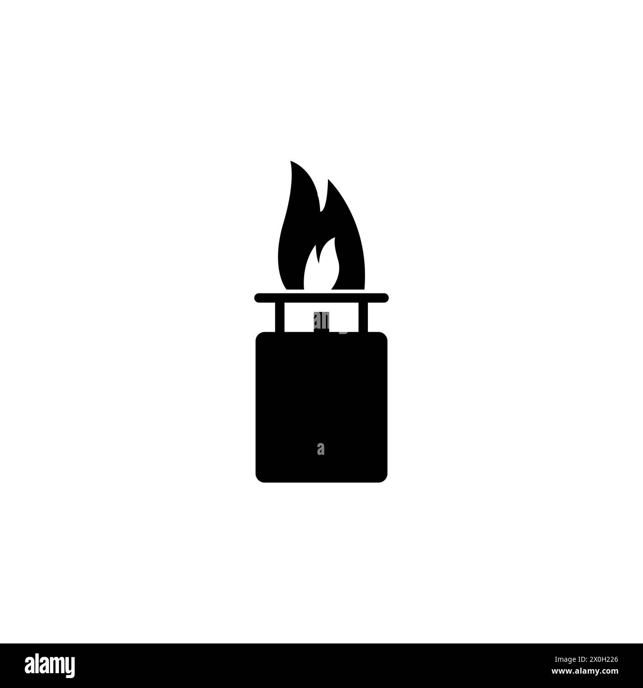 Camping Gas Stove flat vector icon. Simple solid symbol isolated on white background Stock Vector