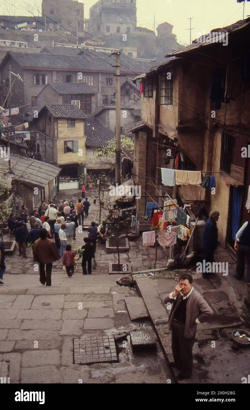 Street scene in Chongqing in China Stock Photo - Alamy