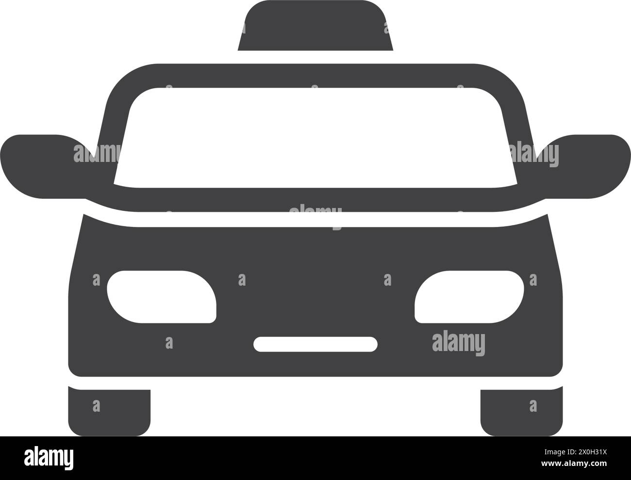 Taxi icon in flat style. Taxicab vector illustration on isolated background. Transport sign business concept. Stock Vector