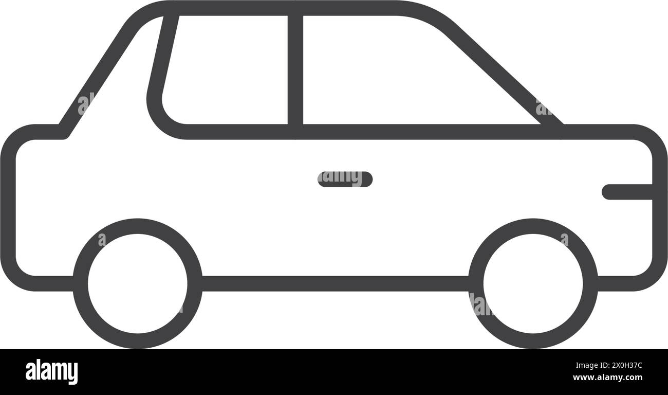 Car icon in flat style. Automobile vector illustration on isolated ...