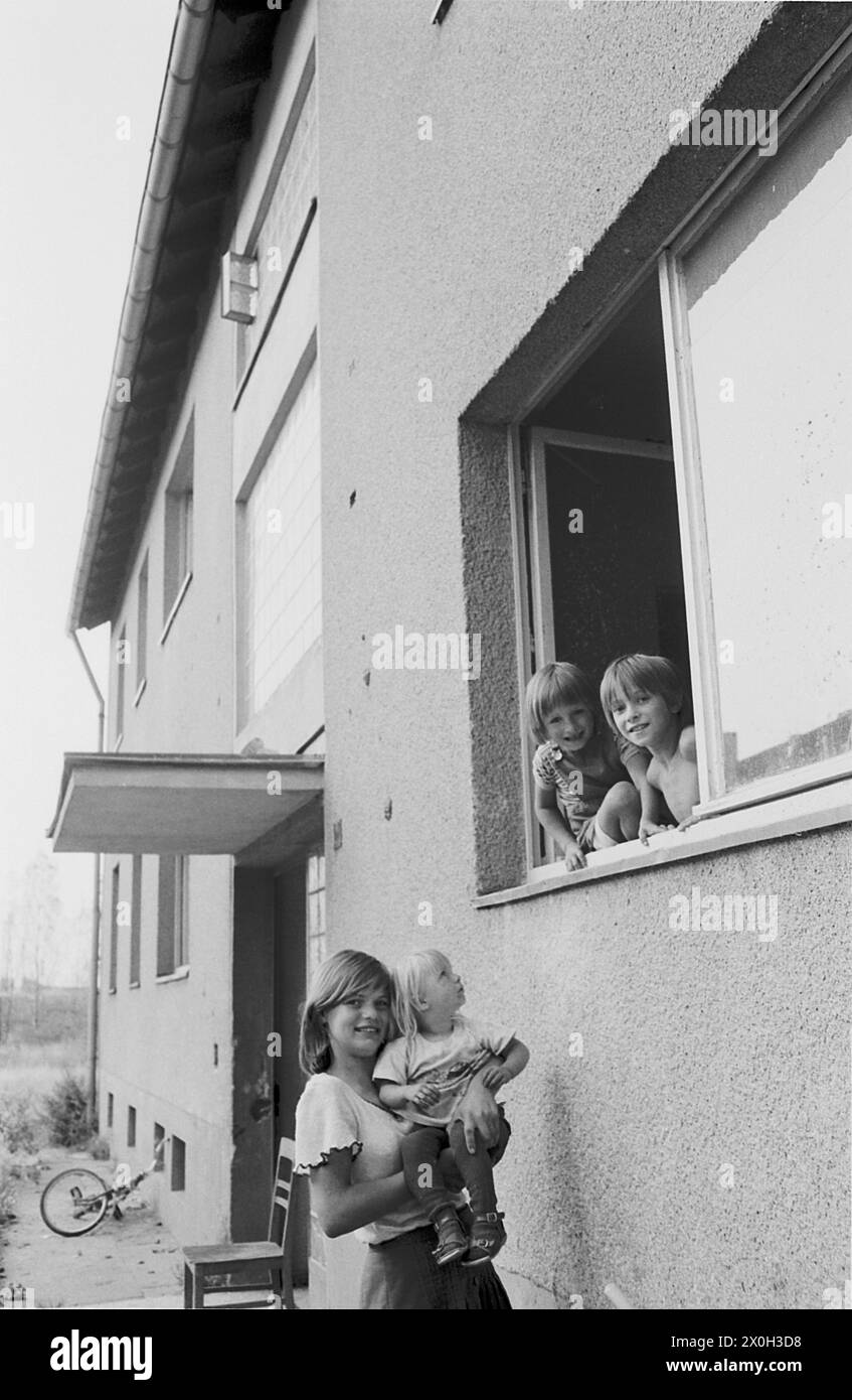 Social housing, children from socially disadvantaged families [automated translation] Stock Photo