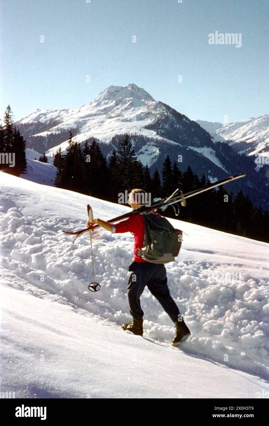 Skier 1950s hi-res stock photography and images - Alamy