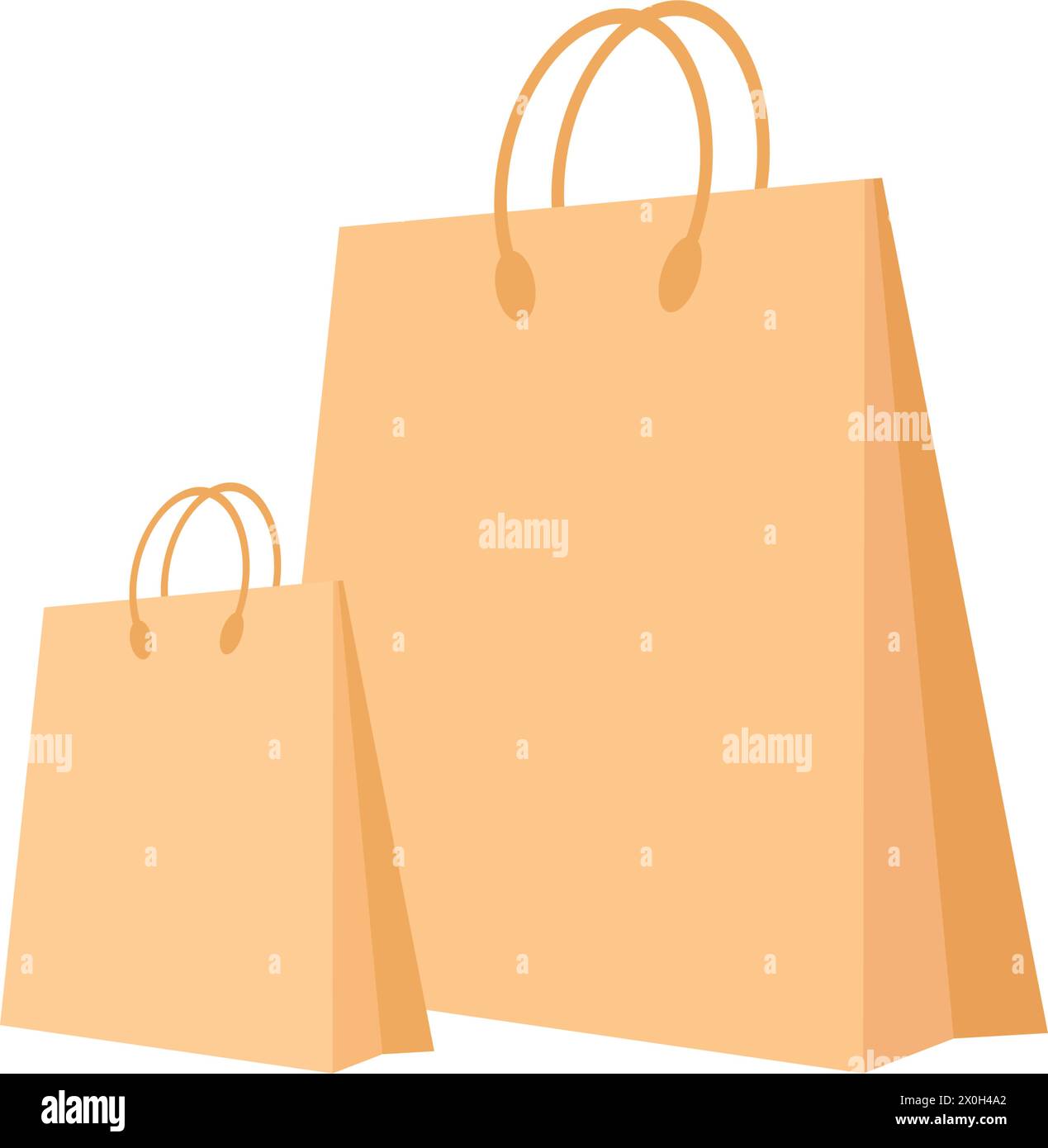 Shopping bag icon in flat style. Package vector illustration on ...