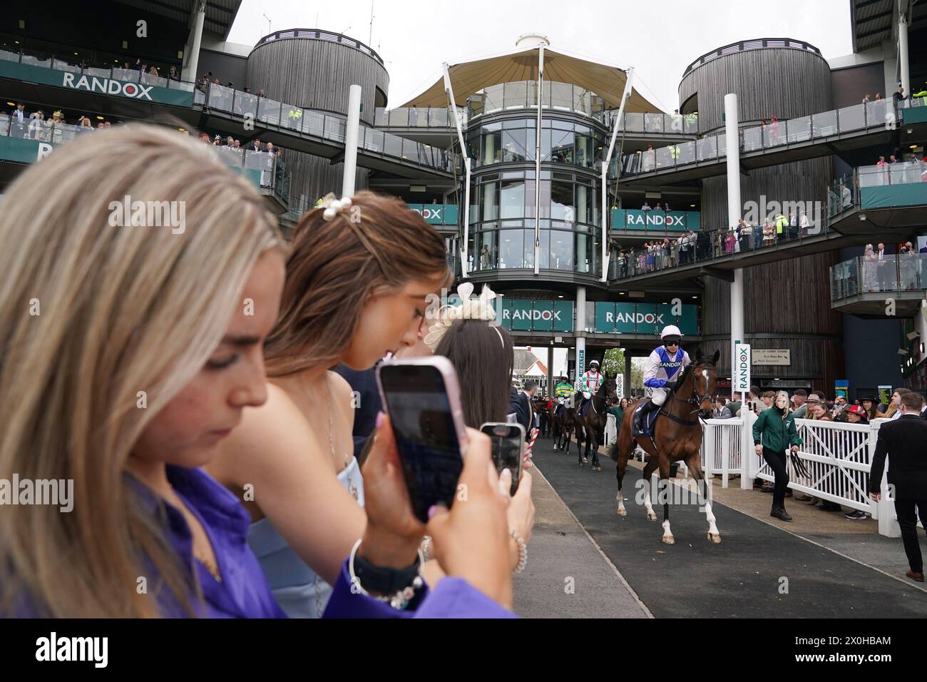 Horses head out for the second race on day two of the 2024 Randox Grand ...