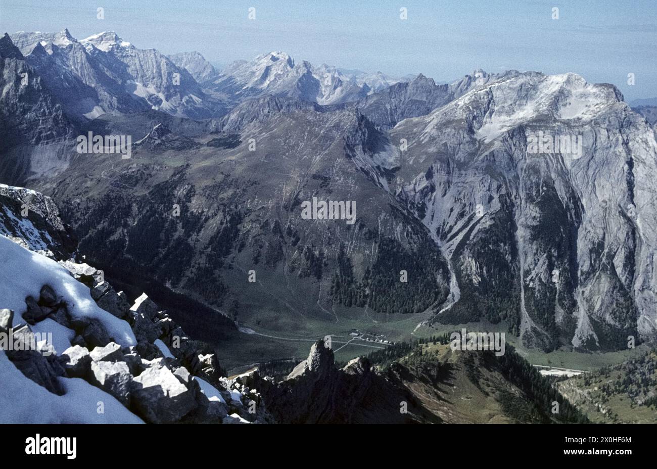 Mountains of the Karwendel and the Rißtal with the Eng Alm [automated translation] Stock Photo