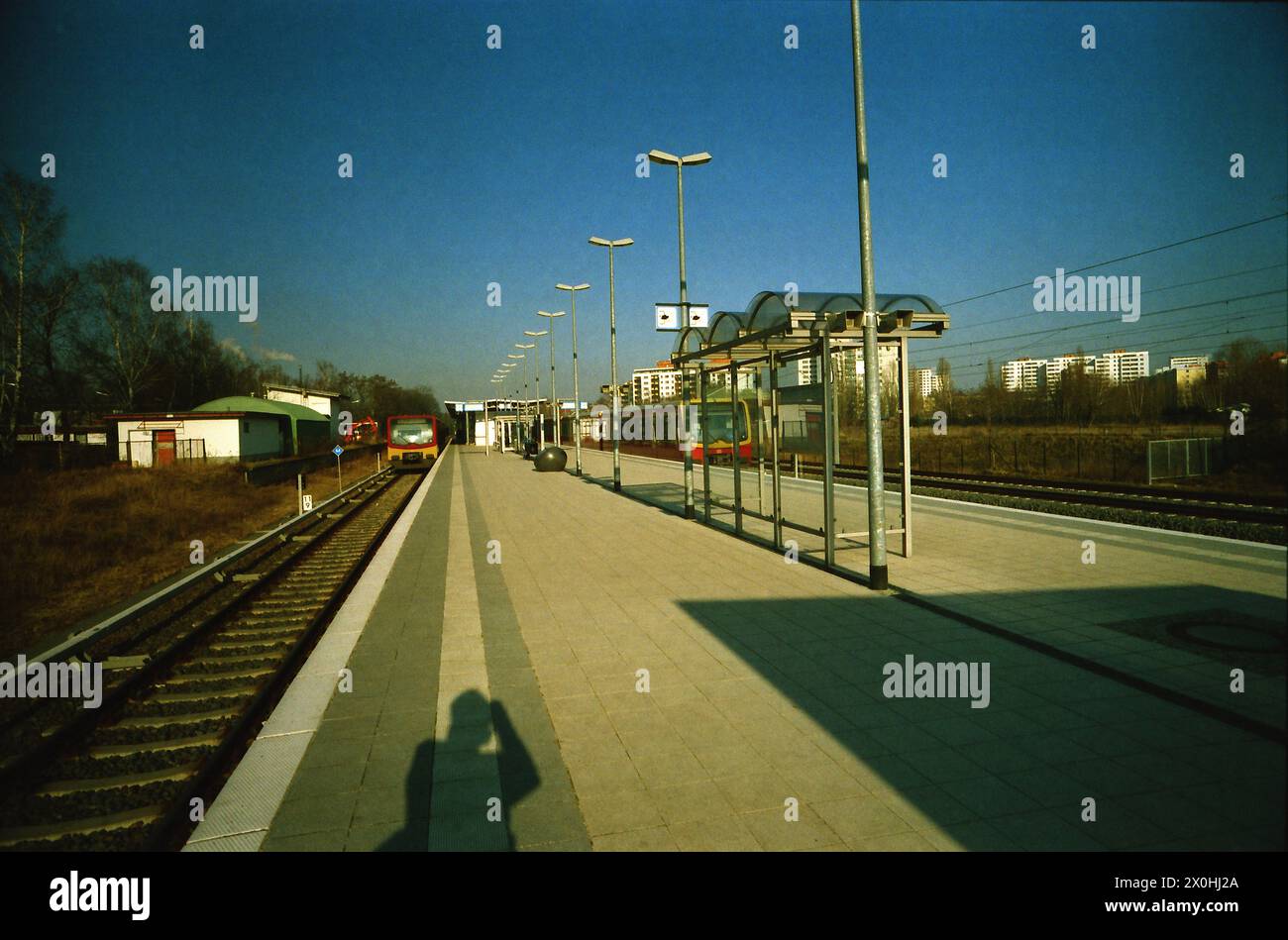 on 24.2.2005 the line was extended beyond Lichterfelde Süd to Teltow Stadt [automated translation] Stock Photo